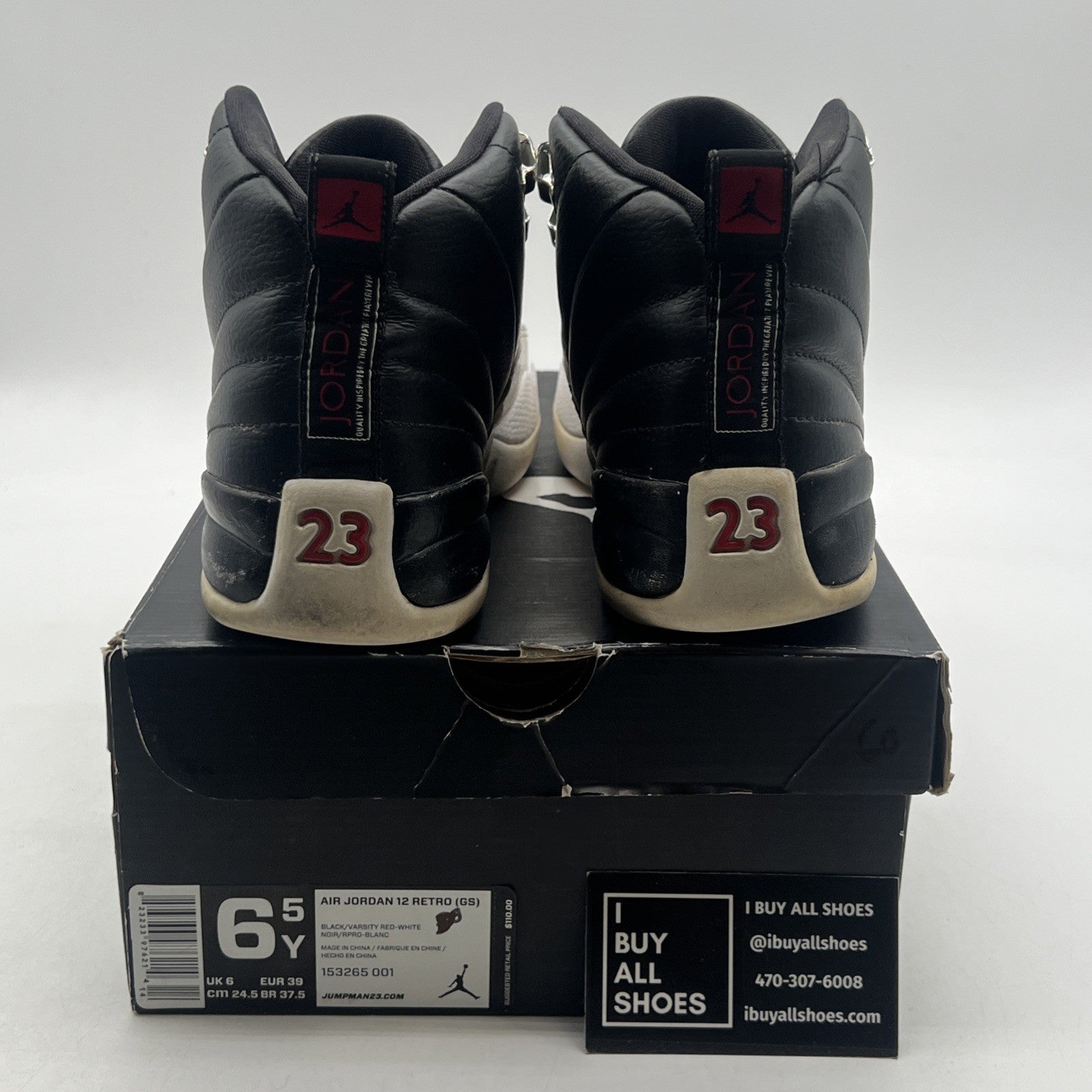 Size 6.5Y - Air Jordan 12 Retro Playoffs (153265-001)