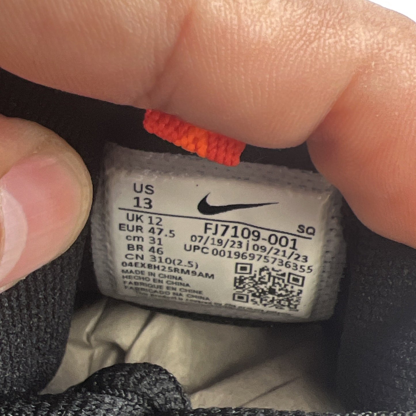 Size 13 - Air Humara 'Black Bright Crimson' (FJ7109-001)