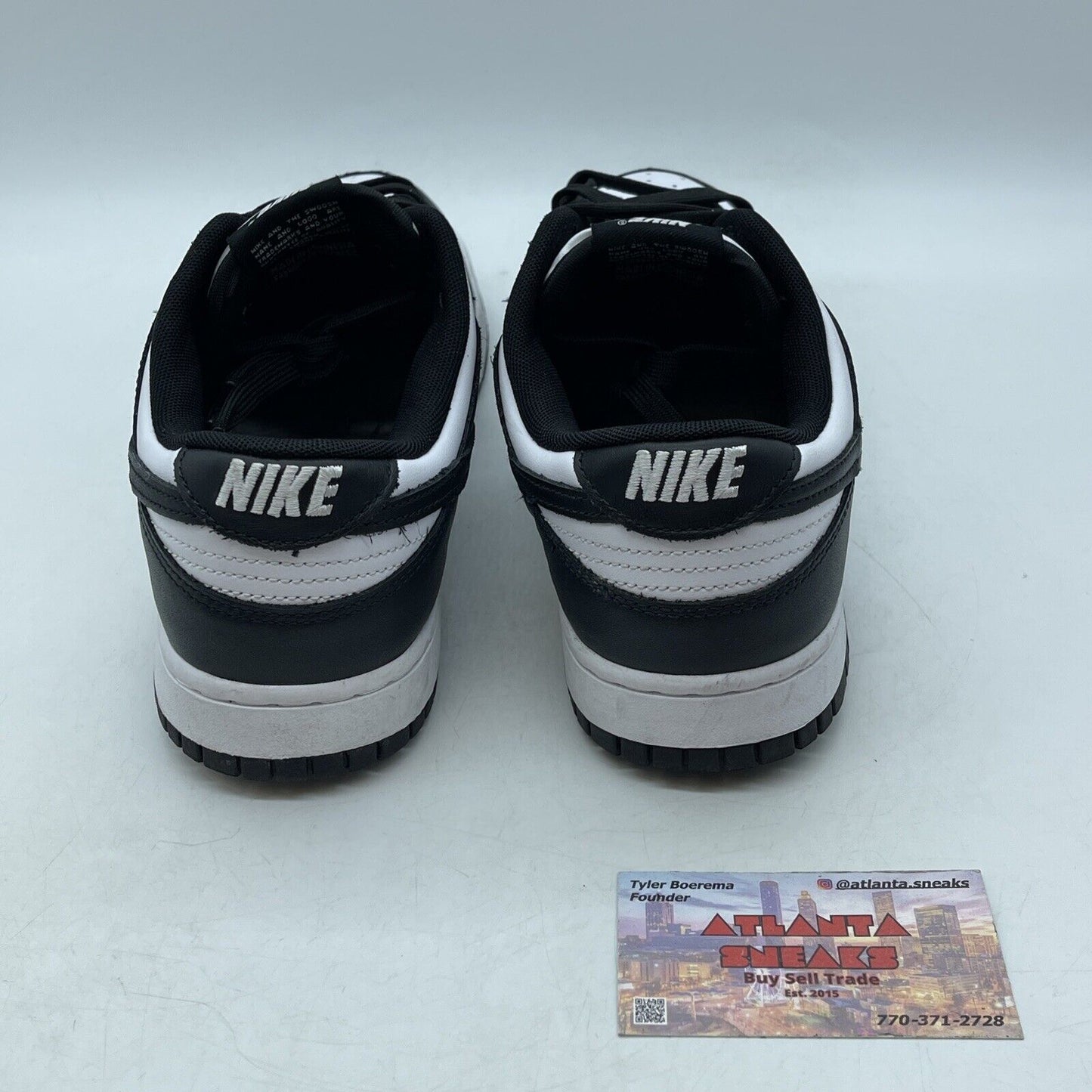 Size 9.5 - Nike Dunk Low Black White Leather (DD1391-100)