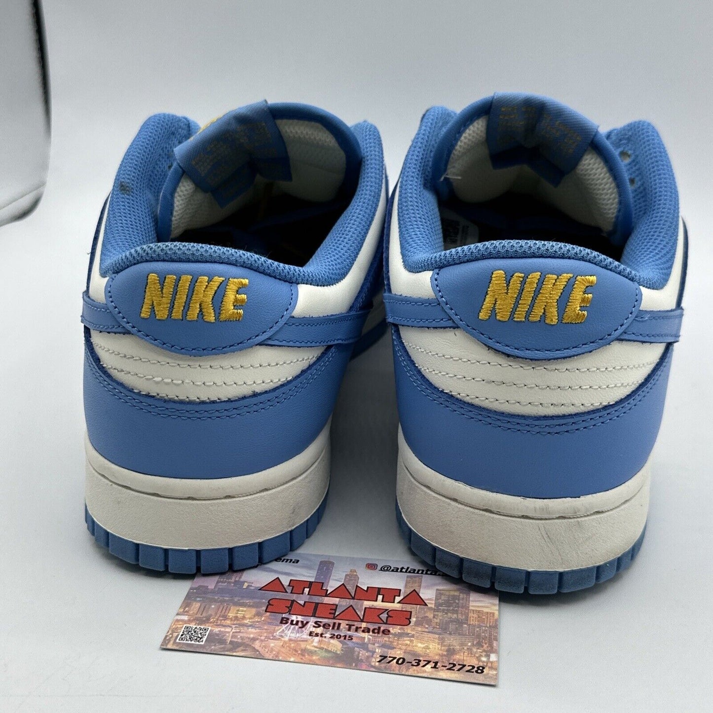 Size 11 W - Nike Dunk Low Coast 2021 University Blue Yellow Cream Leather Og