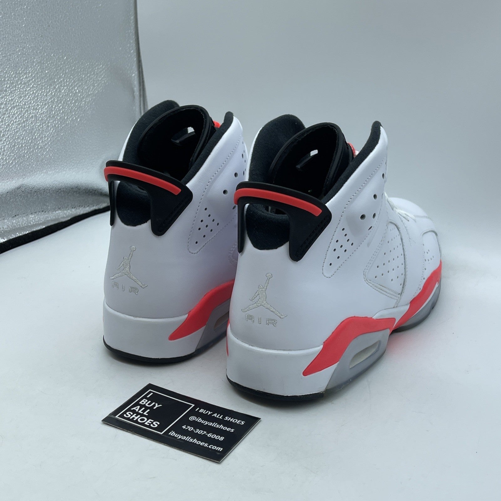 Size 12 - Air Jordan 6 Retro 2014 White Infrared Leather (384664-123)