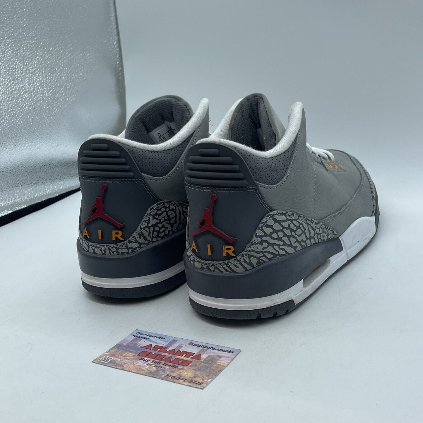 Size 12 - Jordan 3 Retro Mid Cool Grey Suede Red Orange White (CT8532-012)