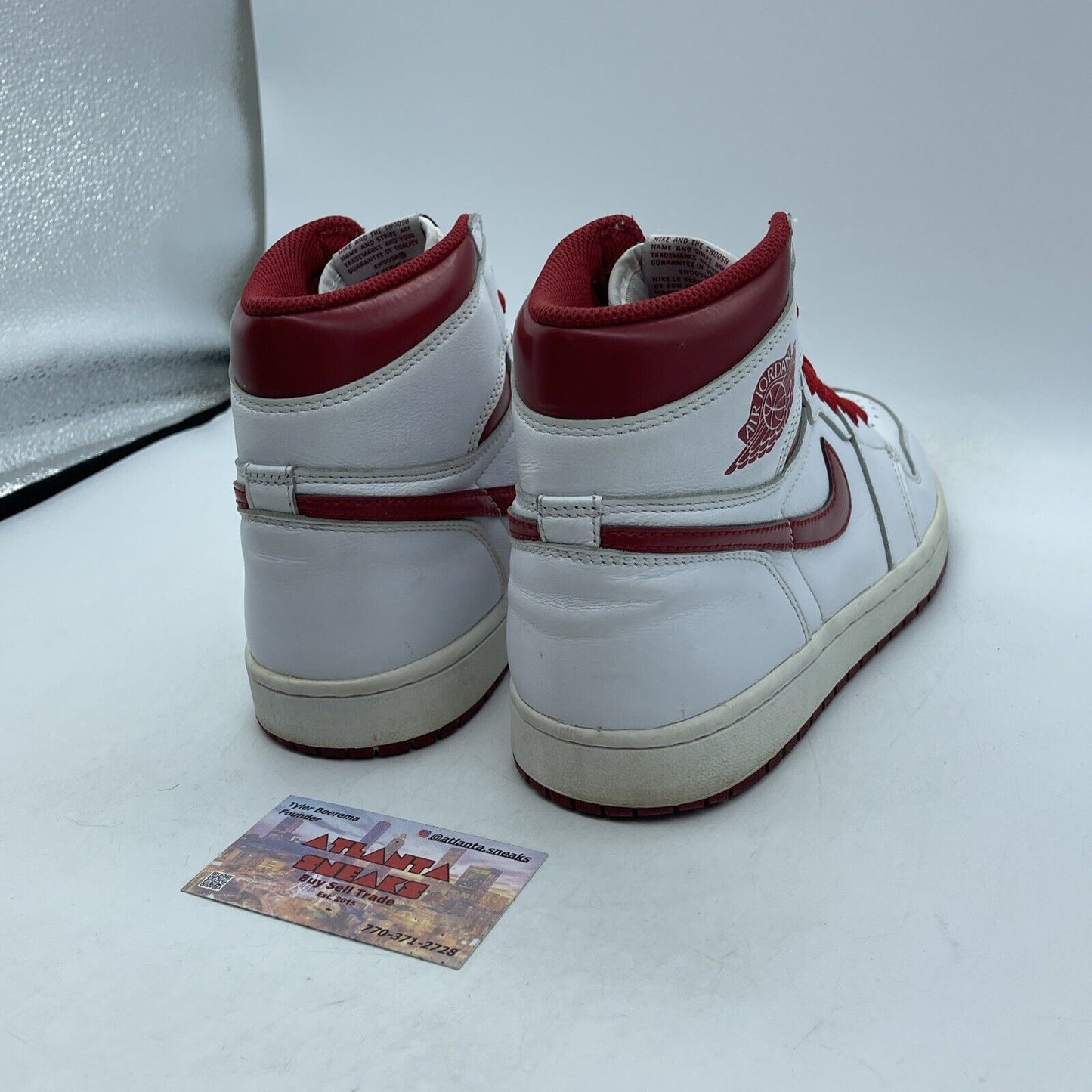 Size 9 - Air Jordan 1 Retro OG High Metallic Red White Leather (555088-103)