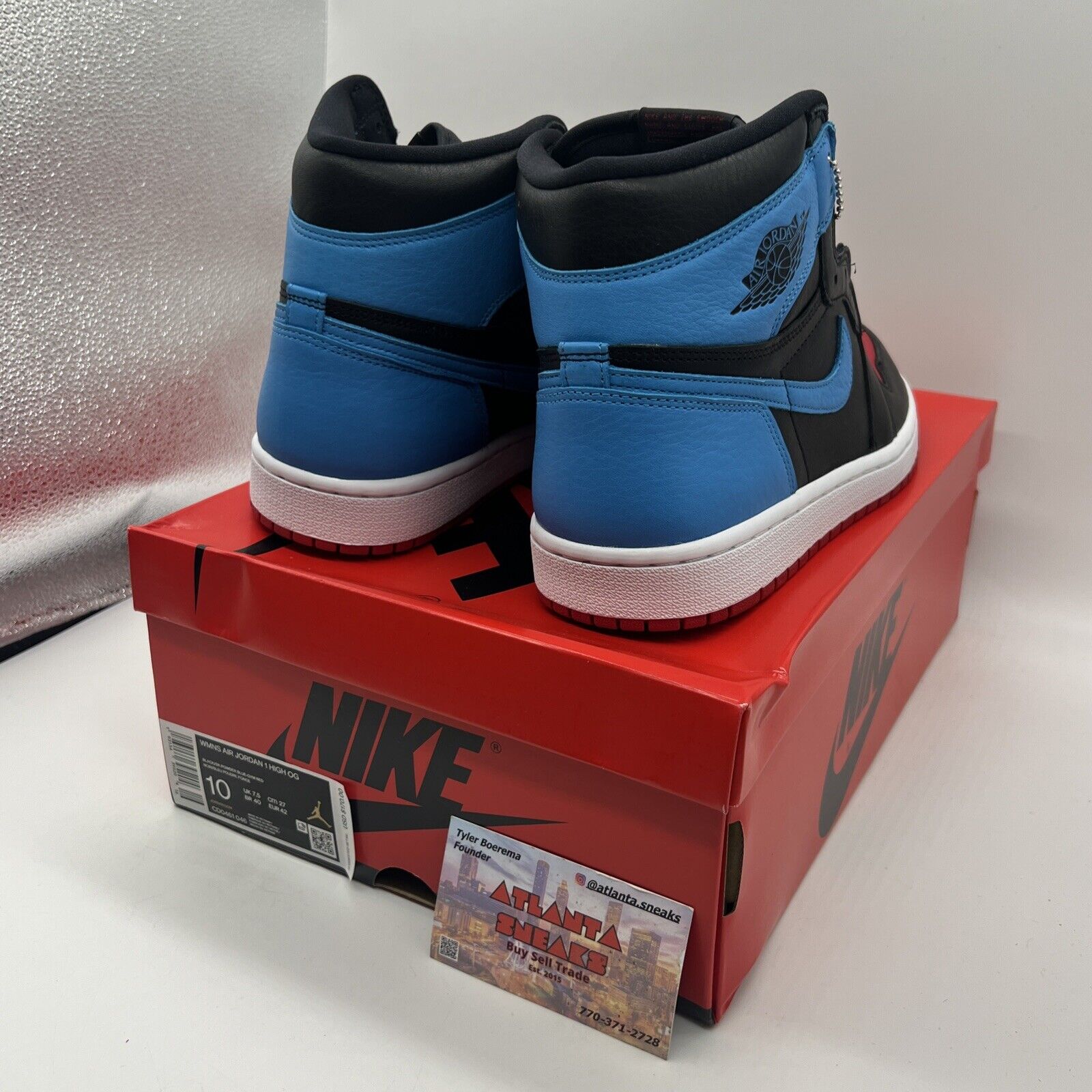 Size 10 - Jordan 1 High OG UNC To Chicago 2020 Brand New Og All White Blue Red