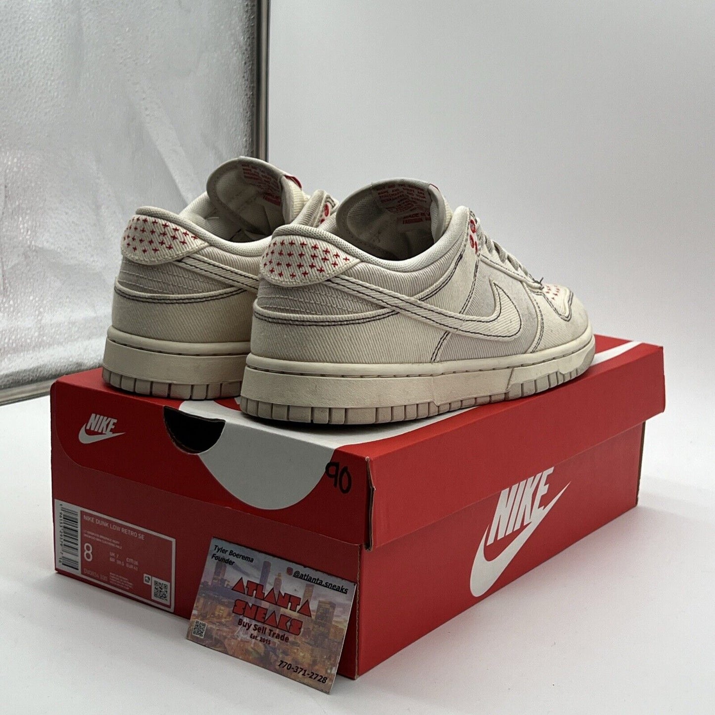 Size 8 - Nike Dunk Low Sashiko - Light Orewood Brown 2023 Suede (DV0834-100)