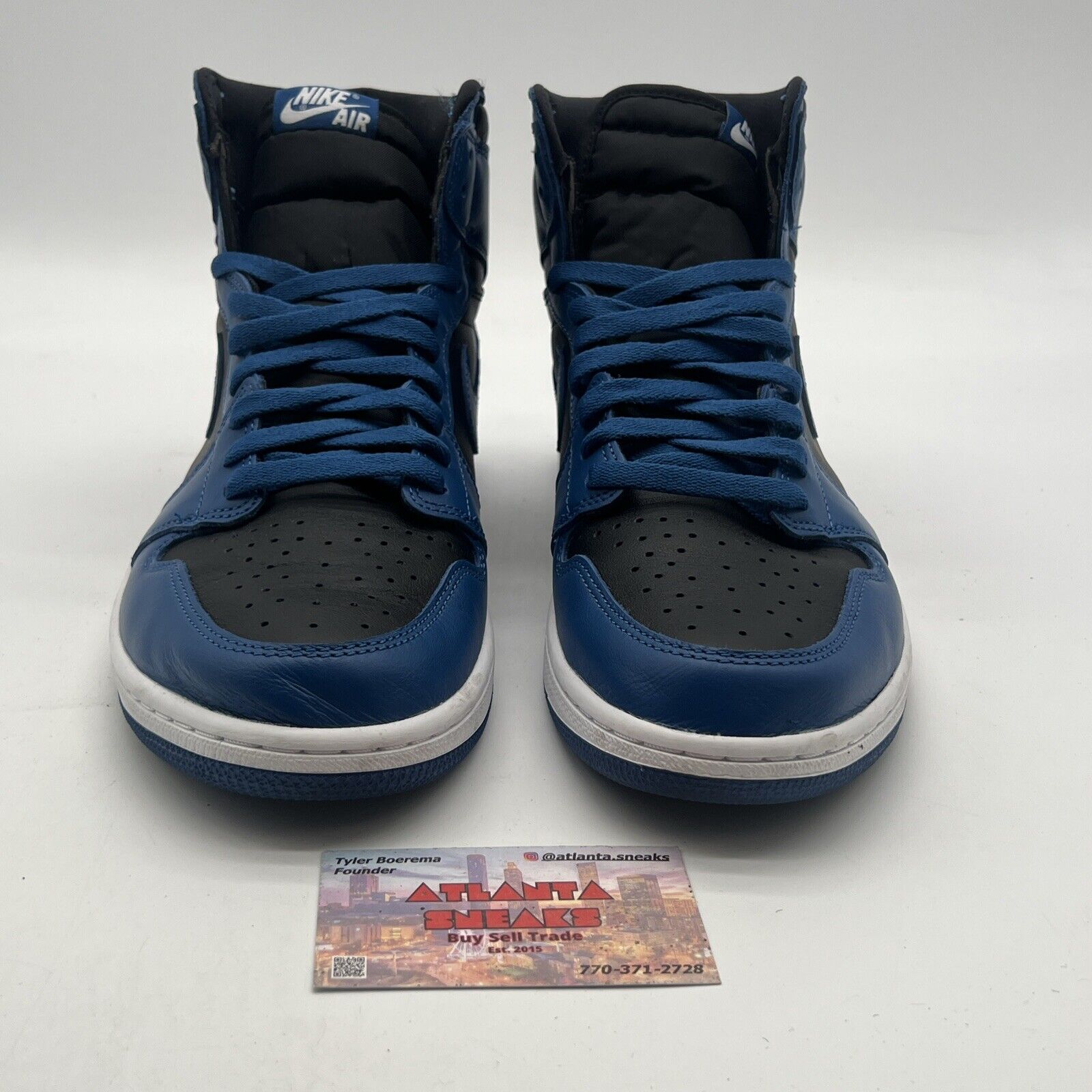 Size 12 - Air Jordan 1 Retro OG High Dark Marina Blue (555088-404)