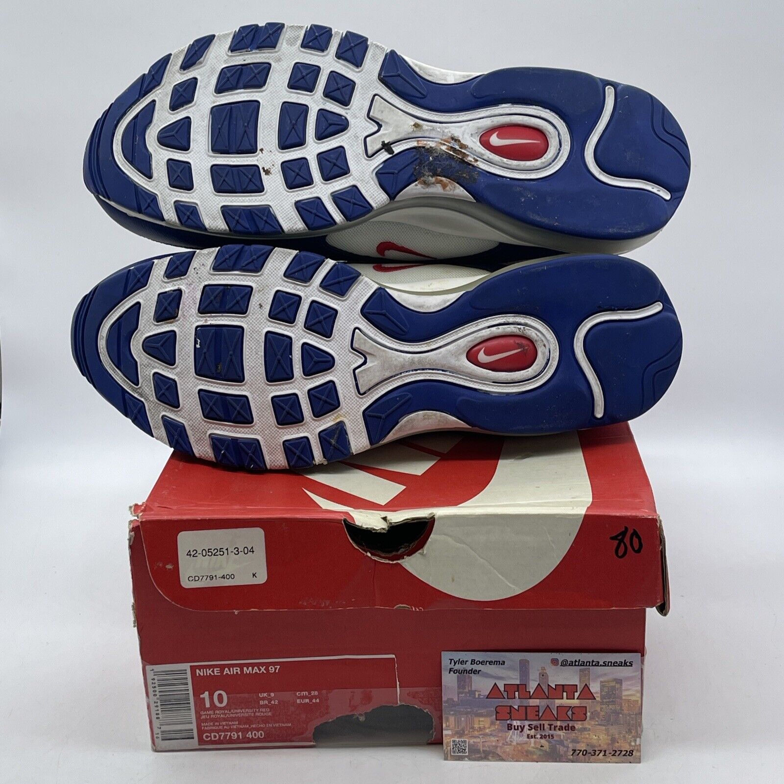 Size 10 - Nike Air Max 97 City Pride Dallas Away Suede Leather (CD7791-400)