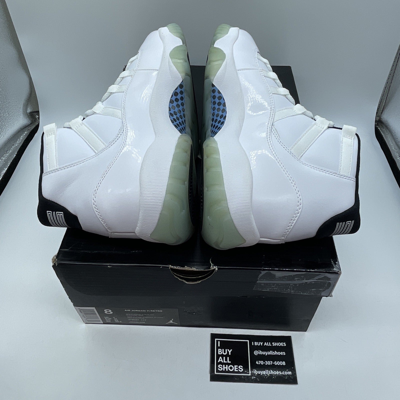 Size 8 - Jordan 11 Retro High Legend Blue White Black Leather (378037-117)