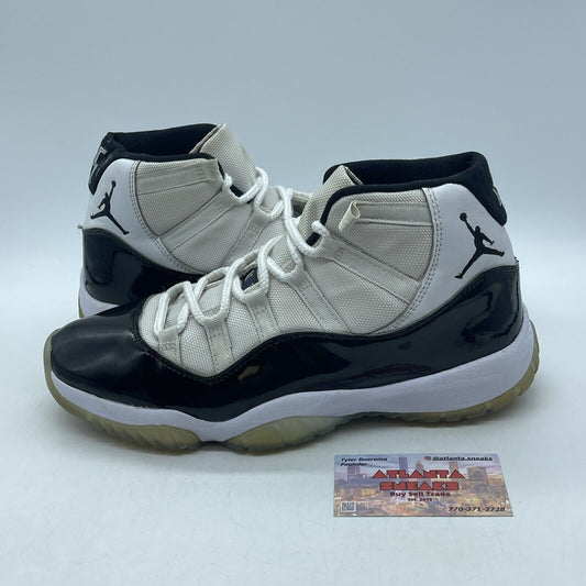 Size 9.5 - Jordan 11 Retro High Concord Black White Suede Leather (378037-100)