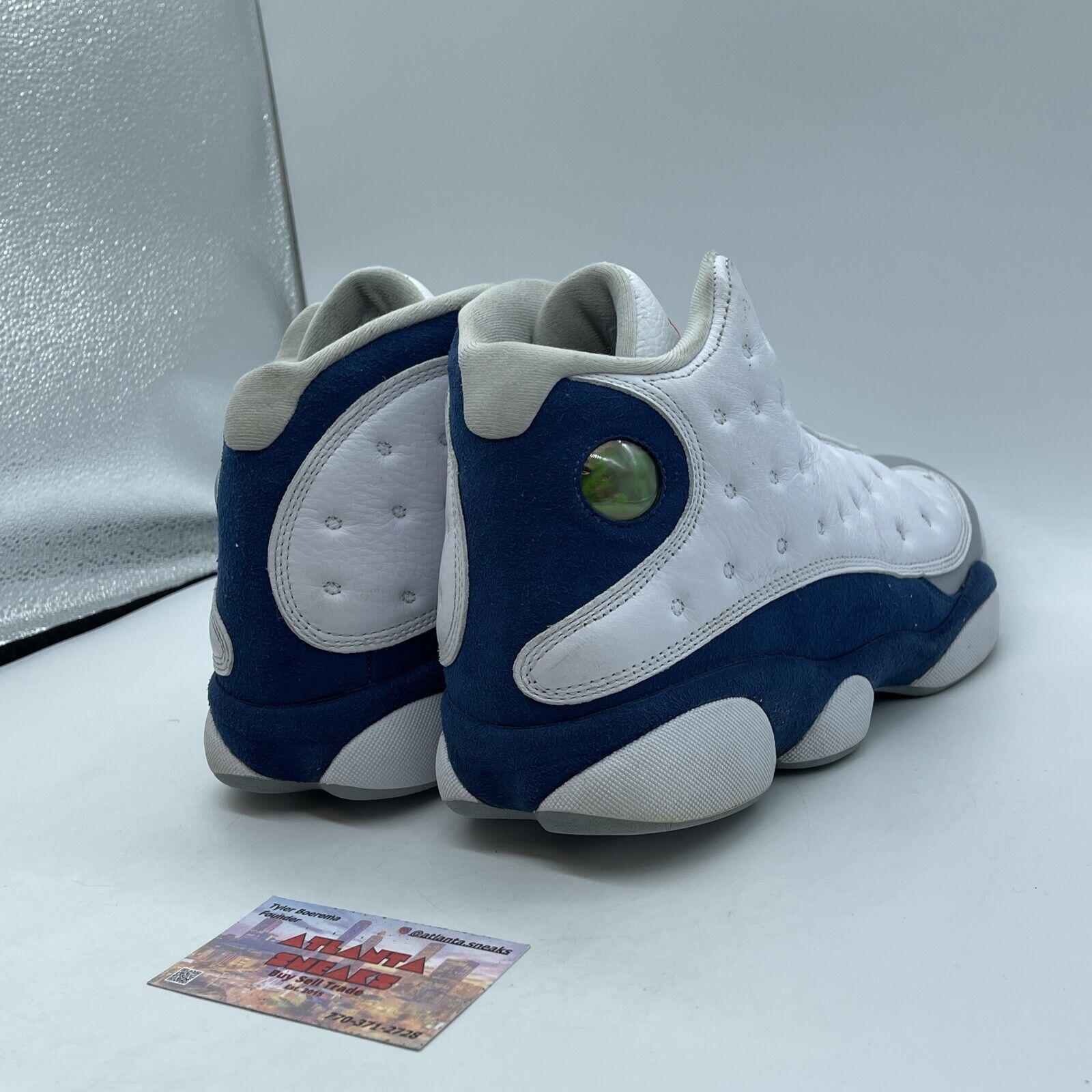 Size 13 - Jordan 13 Retro Mid French Blue Suede Grey White Leather (414571-164)