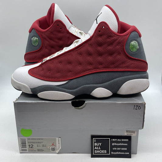 Size 12 - Jordan 13 Gym Red Flint Grey White Suede Leather (DJ5982600)