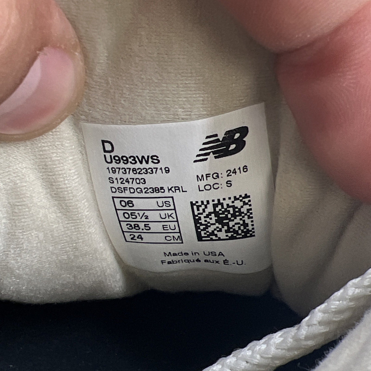 Size 10 - Teddy Santis x New Balance 993 Made in USA Sea Salt Black (U993WS)