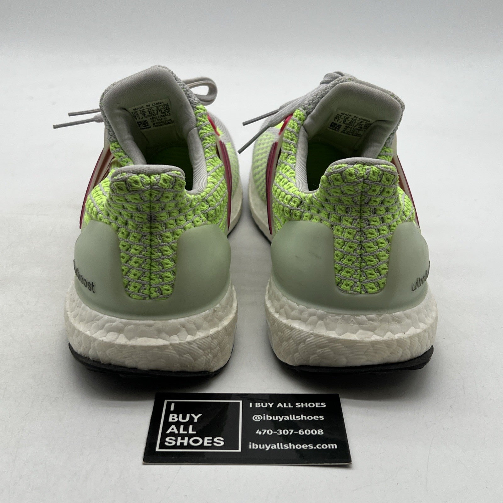 Size 9.5 - adidas UltraBoost 5.0 DNA Dash Grey Signal Green (G58755)