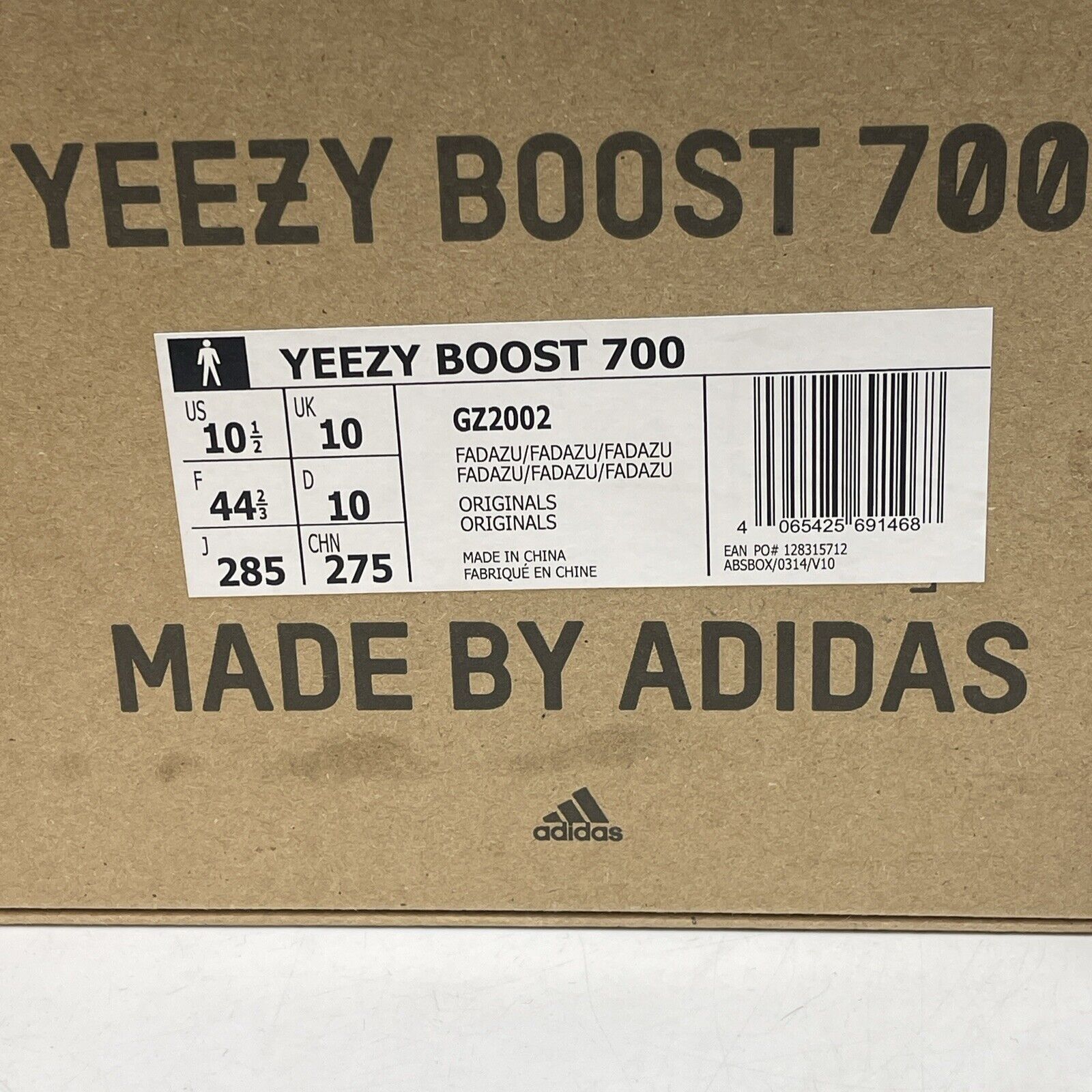 Size 10.5 - adidas Yeezy Boost 700 Faded Azure Blue Orange Suede Leather -GZ2002