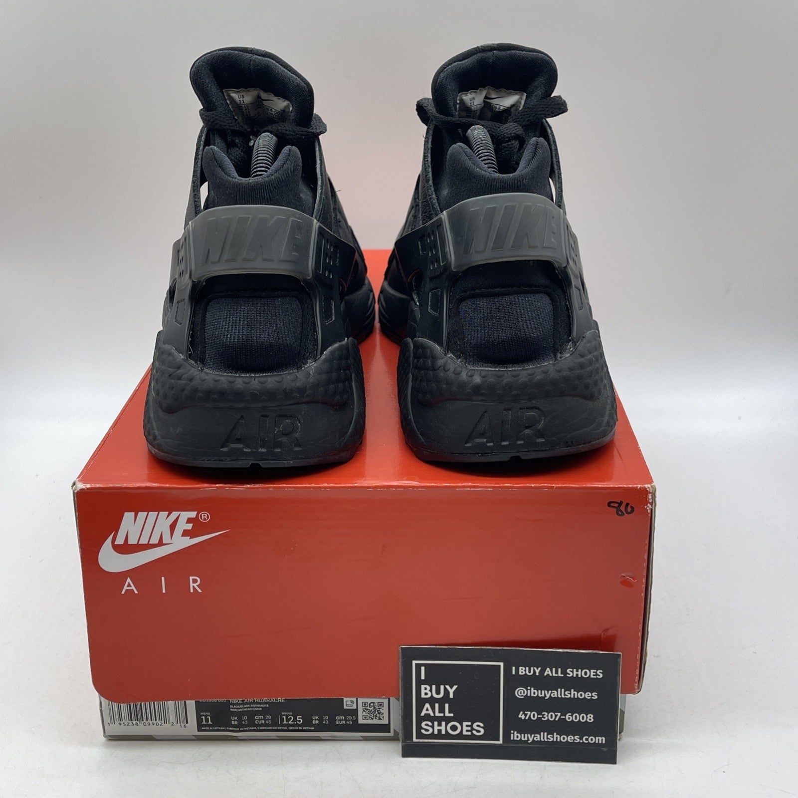 Size 11 - Nike Air Huarache Triple Black (DD1068-002)