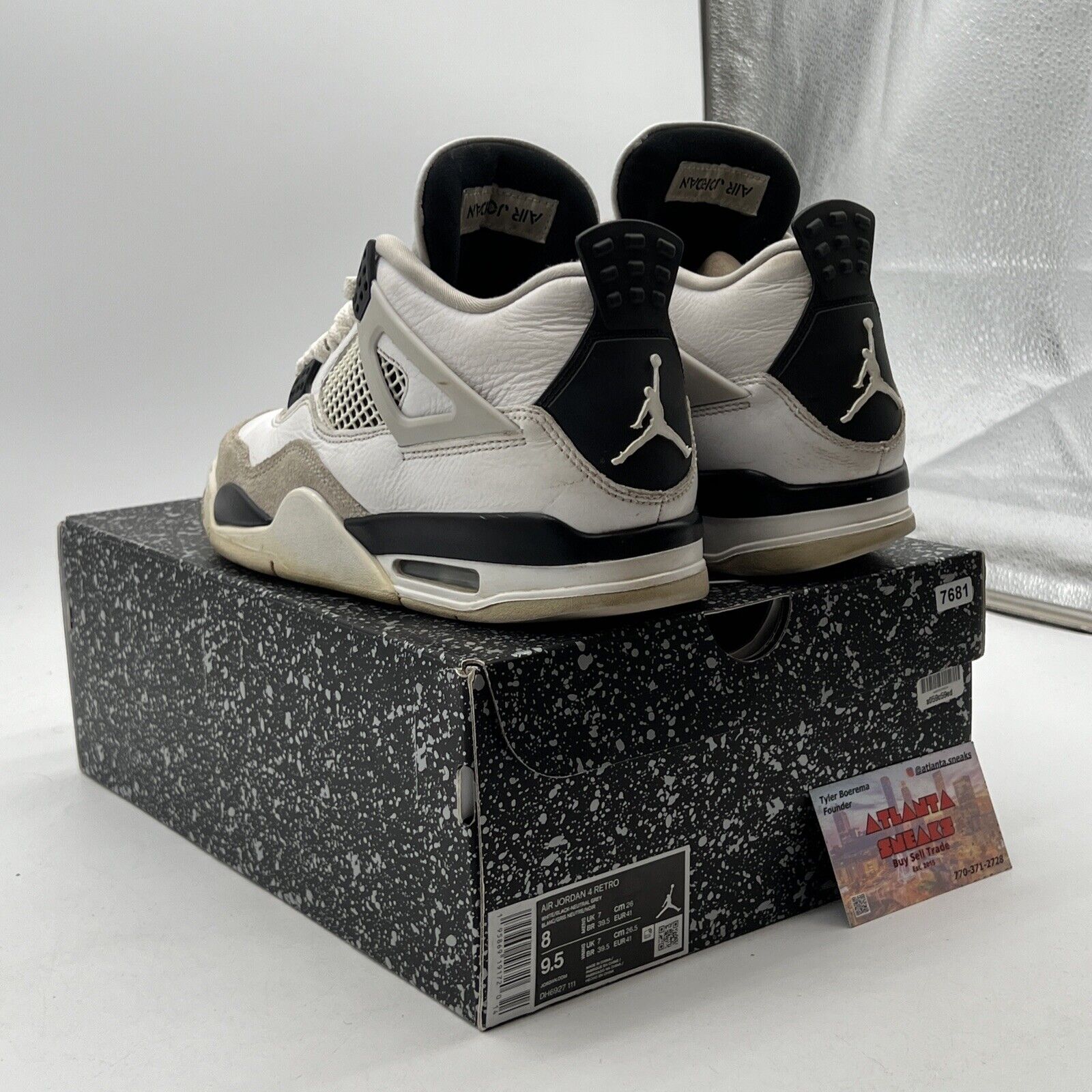 Size 8 - Air Jordan 4 Retro Mid Military Black (DH6927-111)