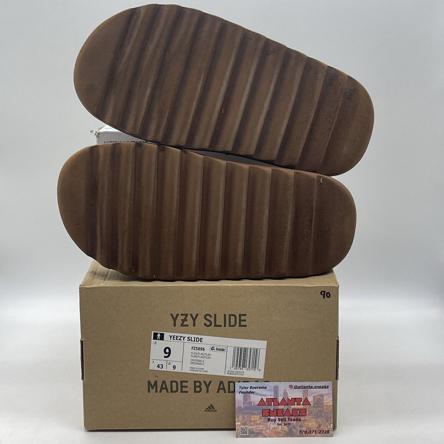 Size 9 - Yeezy Slides Flax Brown (FZ5896)
