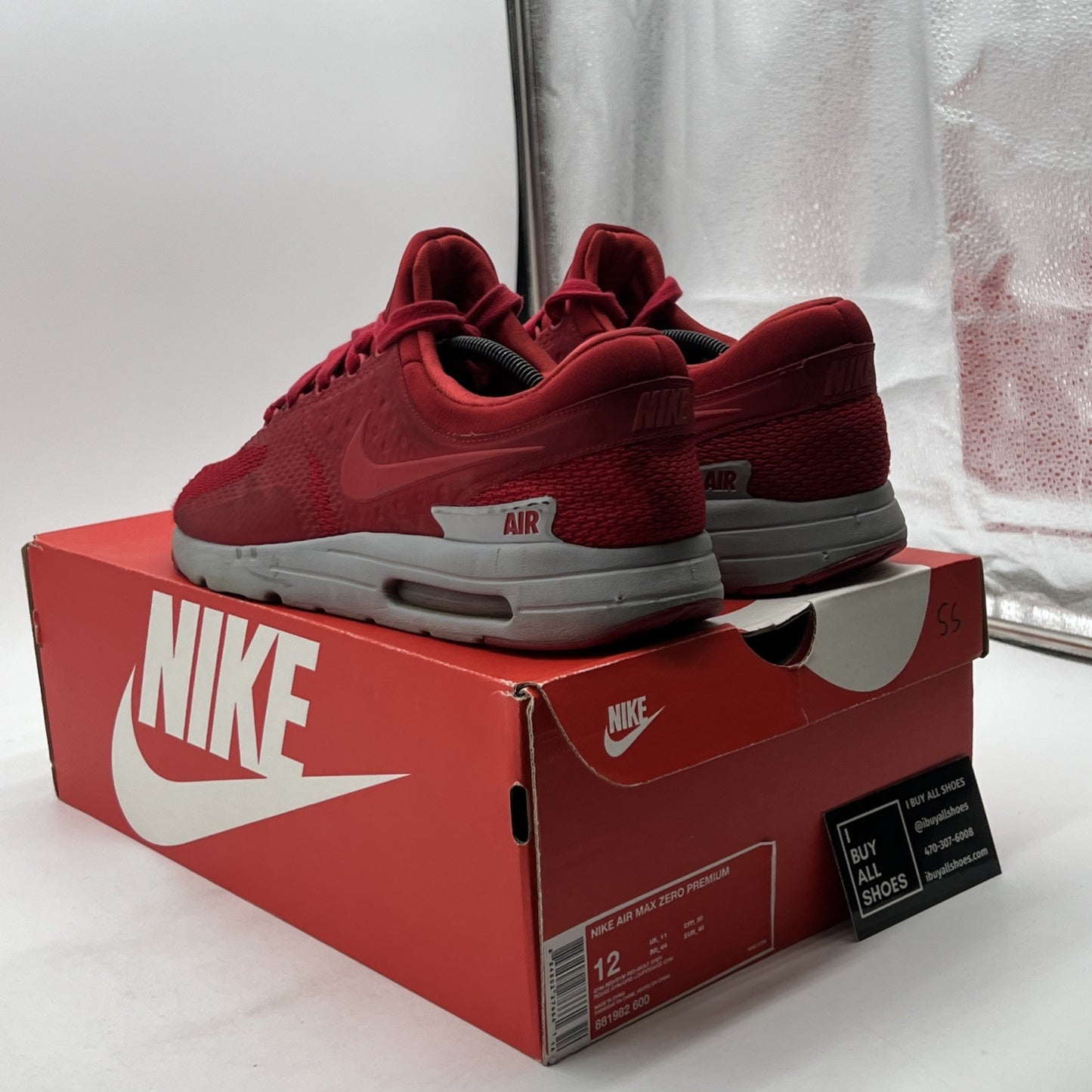 Size 12 - Nike Air Max Zero Premium Gym Red (881092-600)