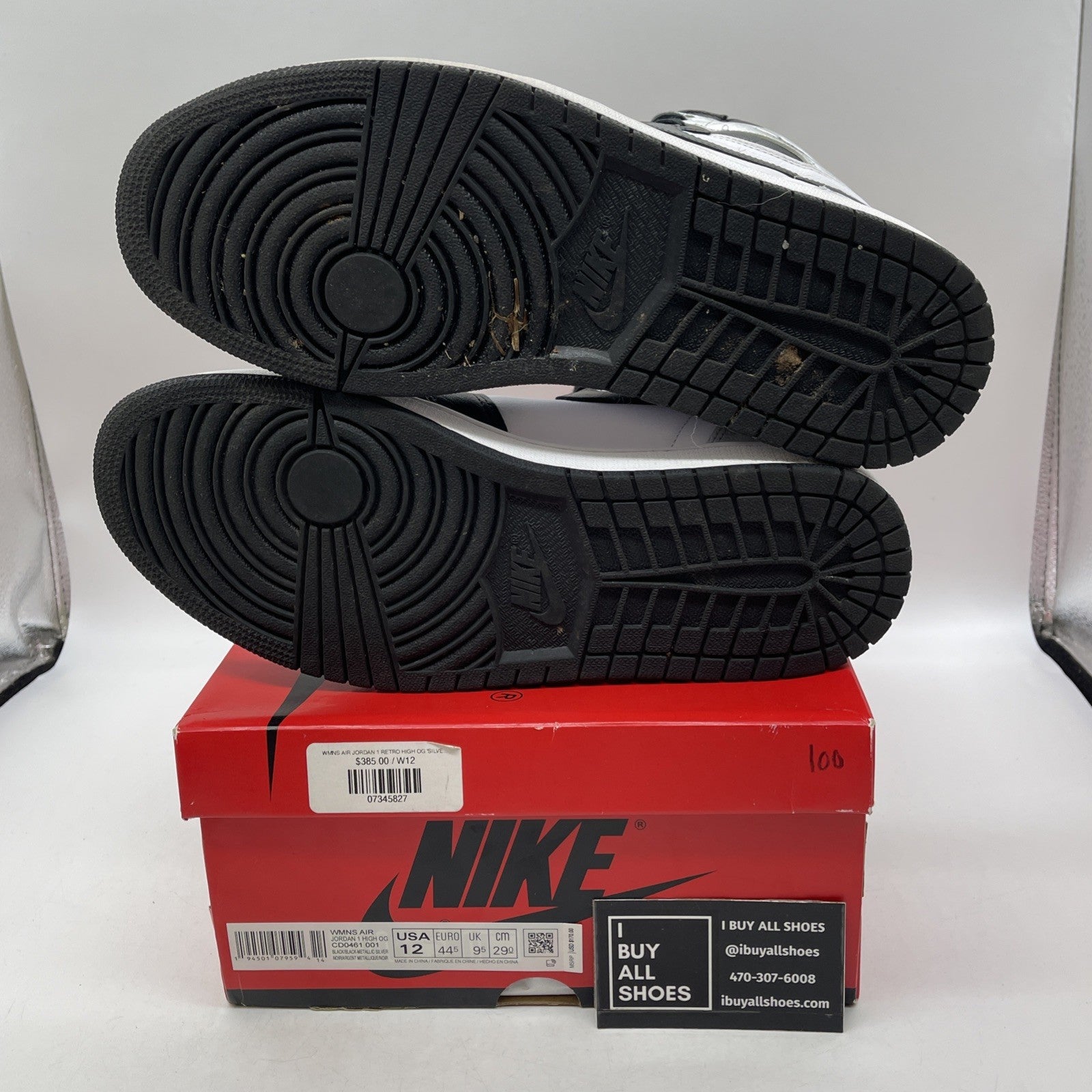Size 12 - Air Jordan 1 High OG Metallic Silver (CD0461-001)
