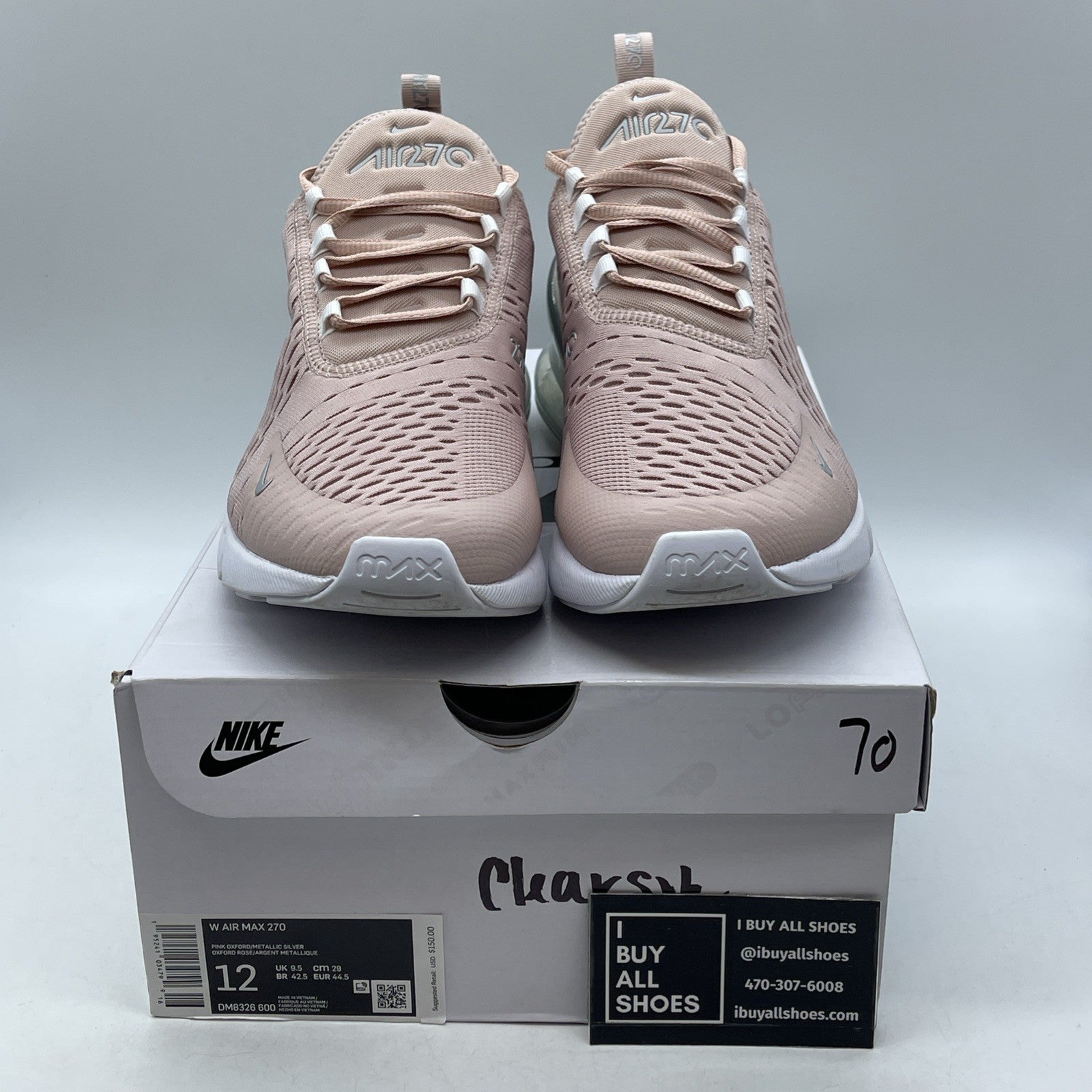 Size 12W - Nike Air Max 270 Pink Oxford Metallic Silver (DM8326-600)