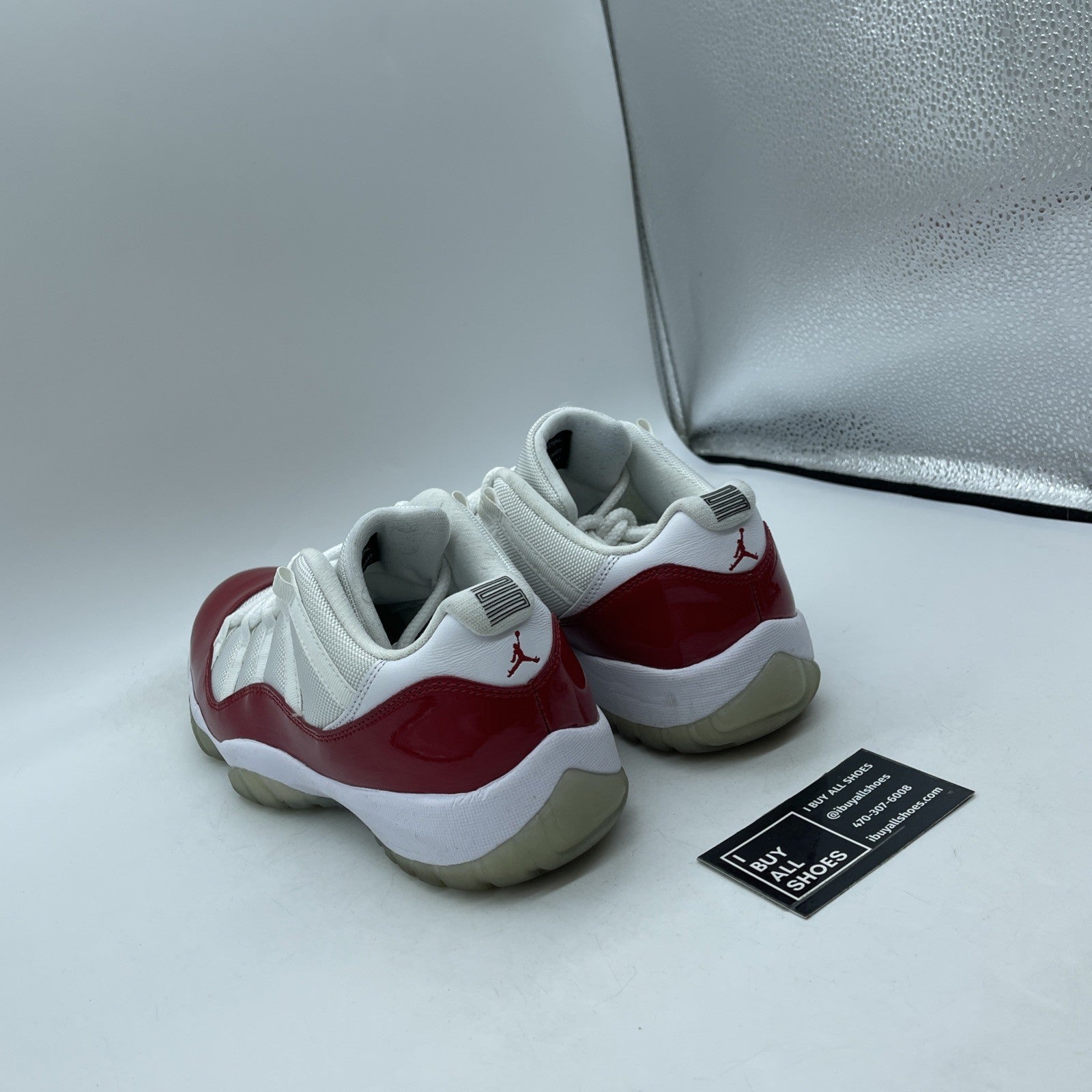 Size 9.5 - Air Jordan 11 Retro 2016 Low Cherry Red White Leather (528895-102)