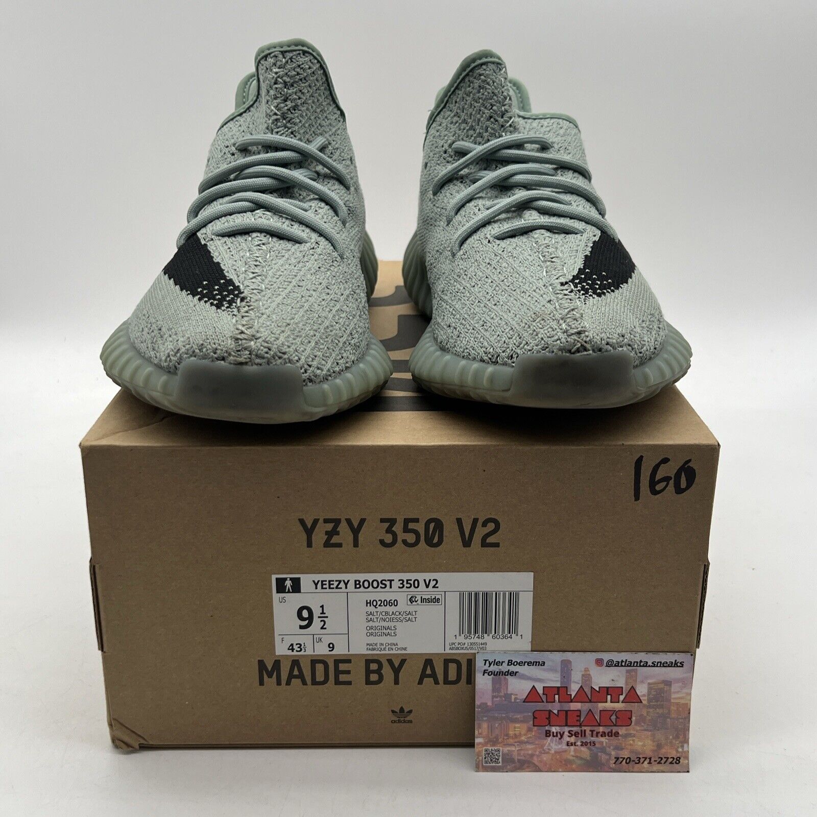 Size 9.5 - Yeezy Boost 350 V2 Salt Black (HQ2060)
