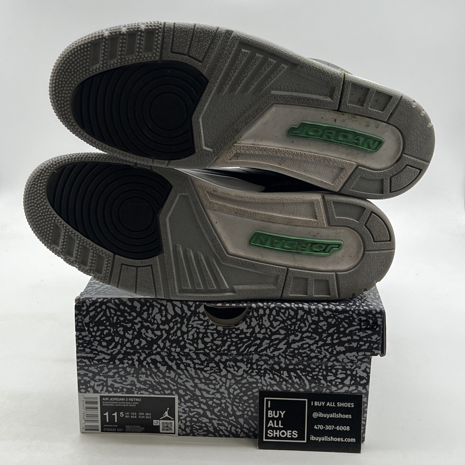 Size 11.5 - Air Jordan 3 Retro Green Glow (CT8532-031)