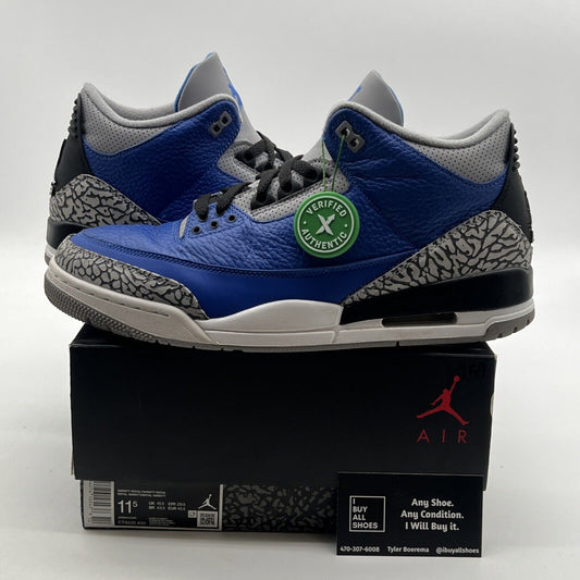 Size 11.5 - Air Jordan 3 Retro Varsity Royal 2020 (CT8532-400)