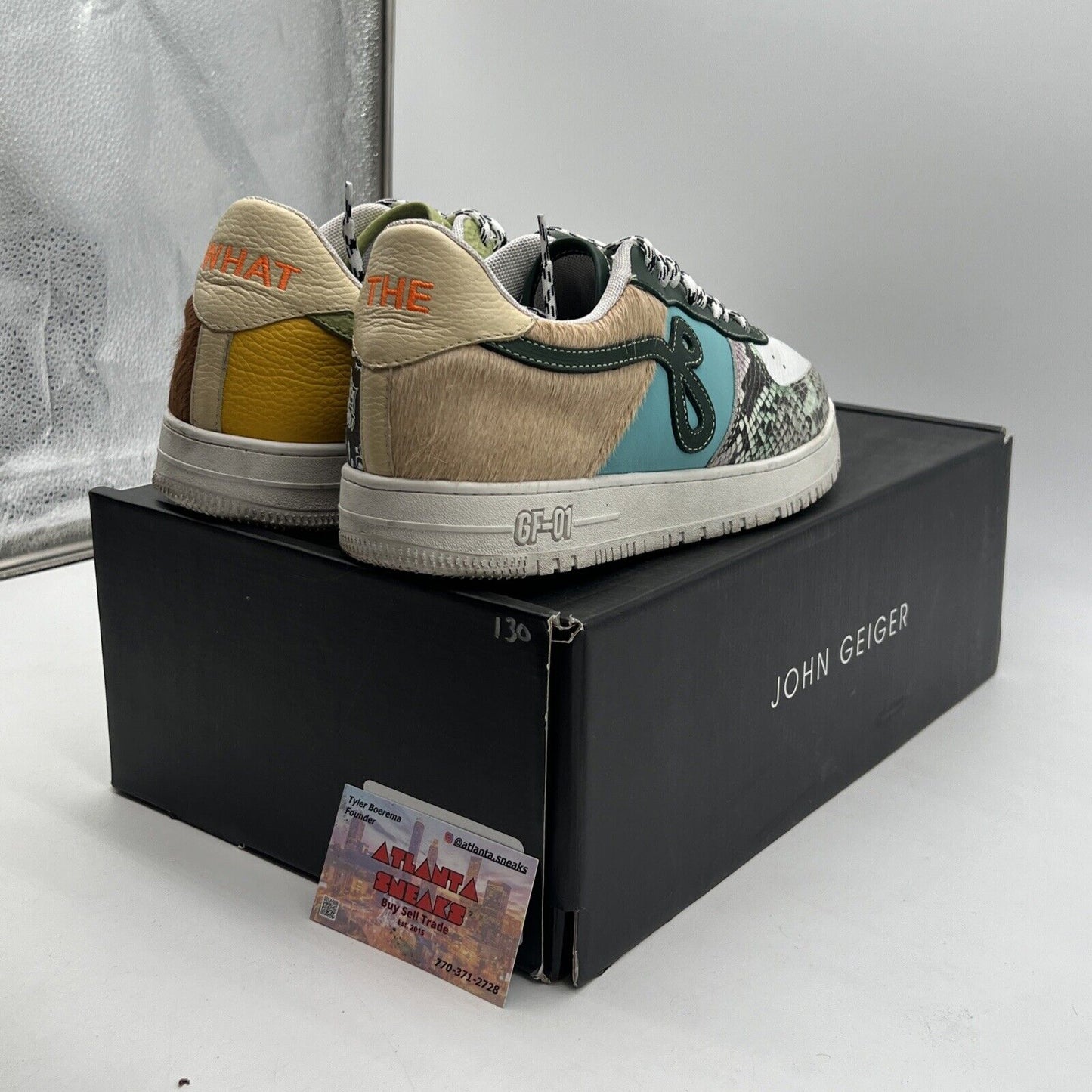 Size 10 - John Geiger GF-01 “What The” Python/White/Hare