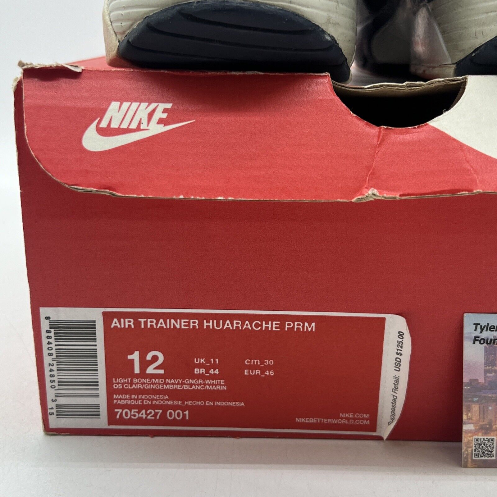 Size 12 - Nike Air Trainer Huarache Premium Medecine Ball Navy  (705427-001)