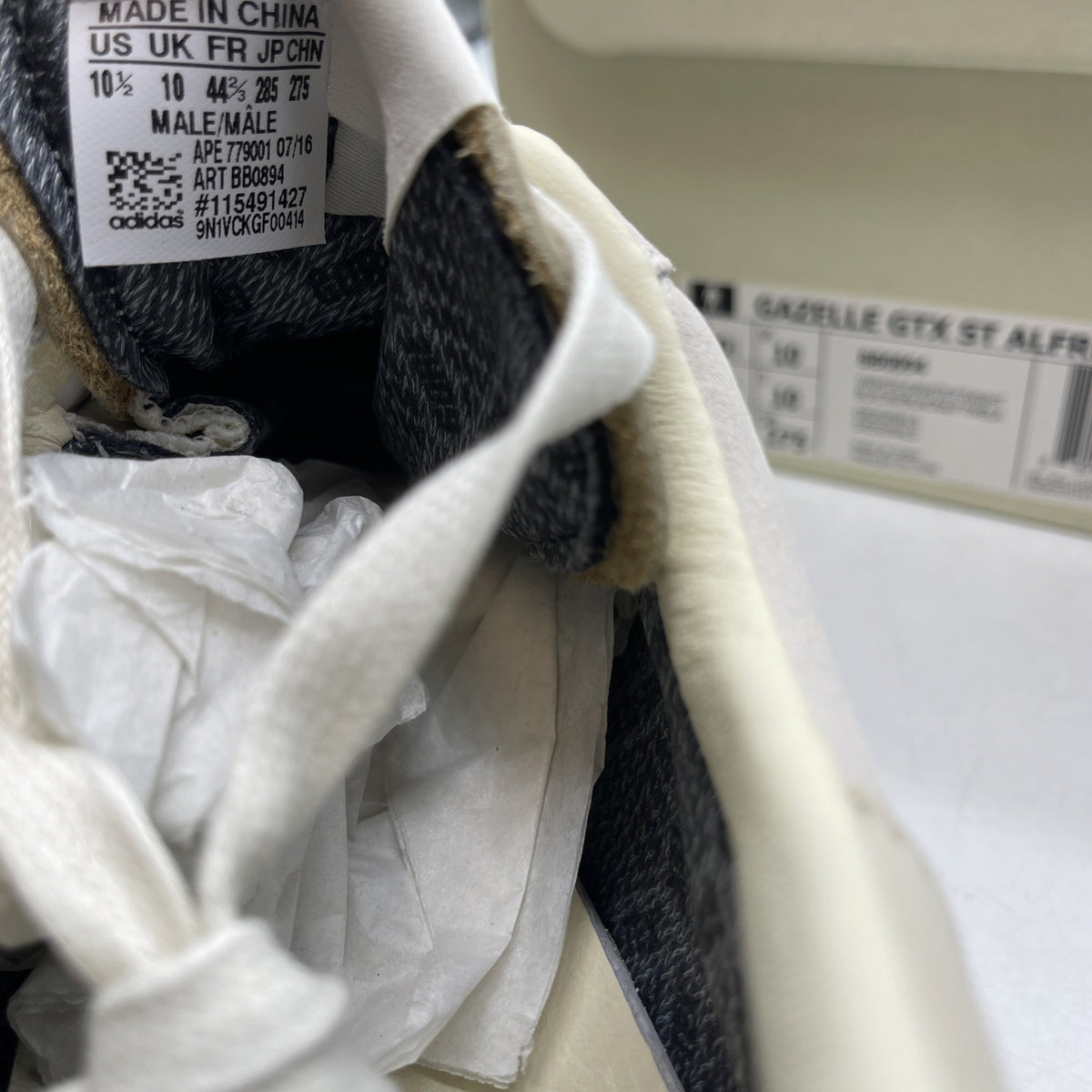 Size 10.5 - Saint Alfred x Adidas Gazelle Gore-Tex Chalk White (BB0894)