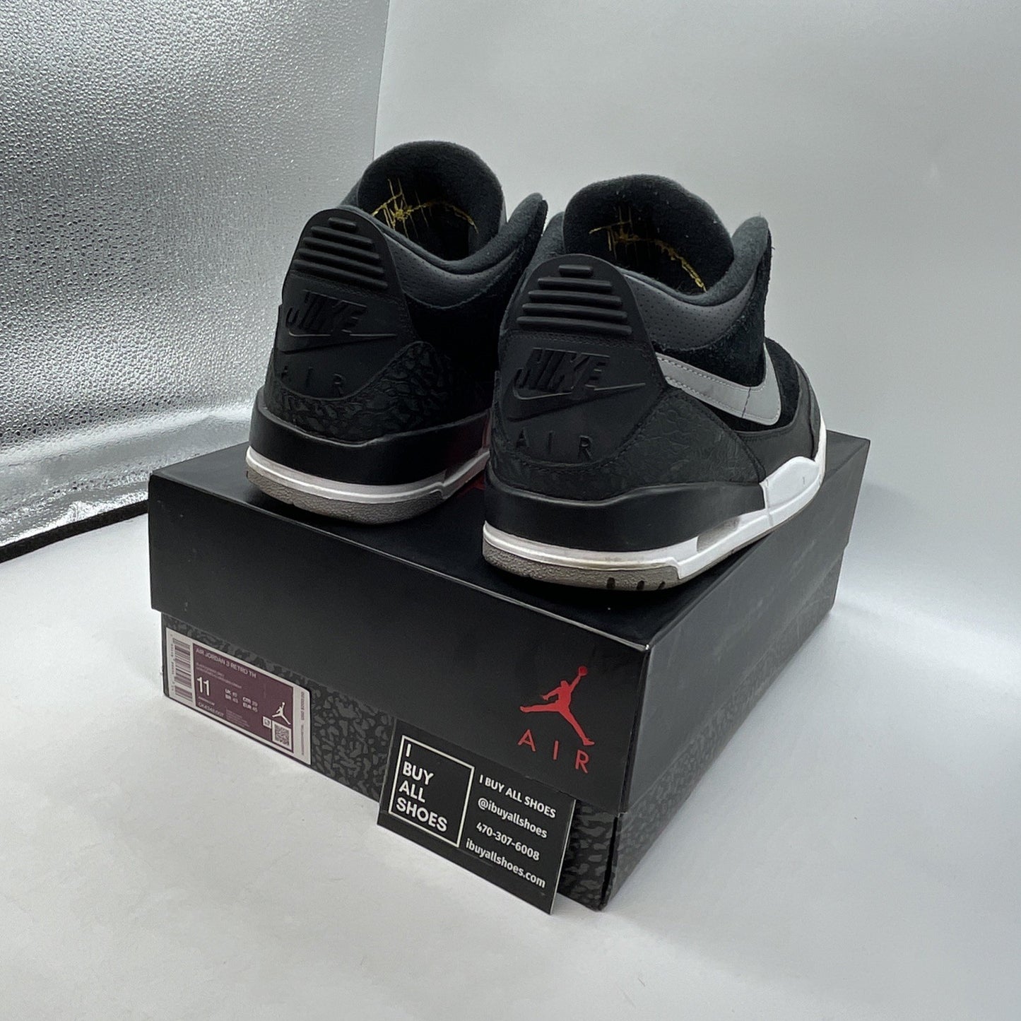 Size 11 - Air Jordan 3 Retro Tinker SP Black Cement 2019 (CK4348-007)