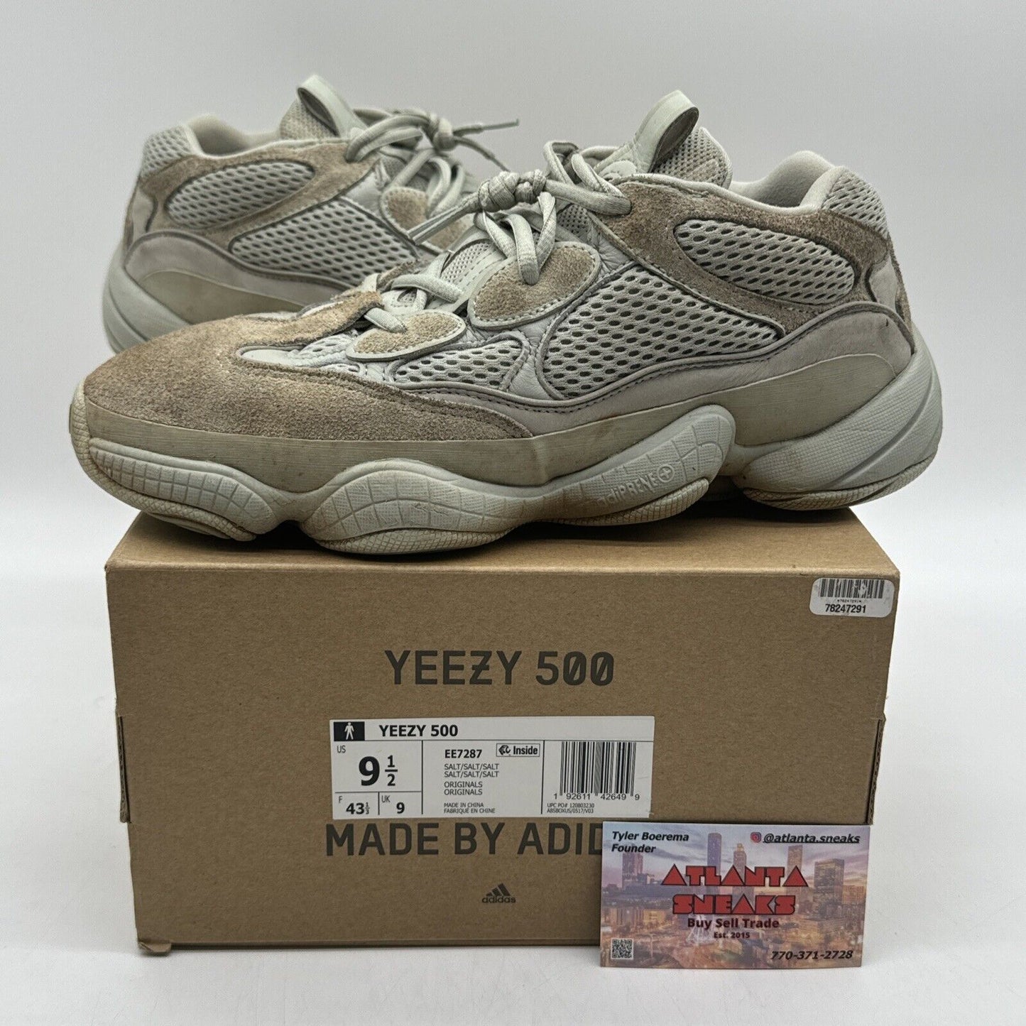 Size 9.5 - adidas Yeezy 500 Salt OG All Suede And Nylon Adi Prene Comfort