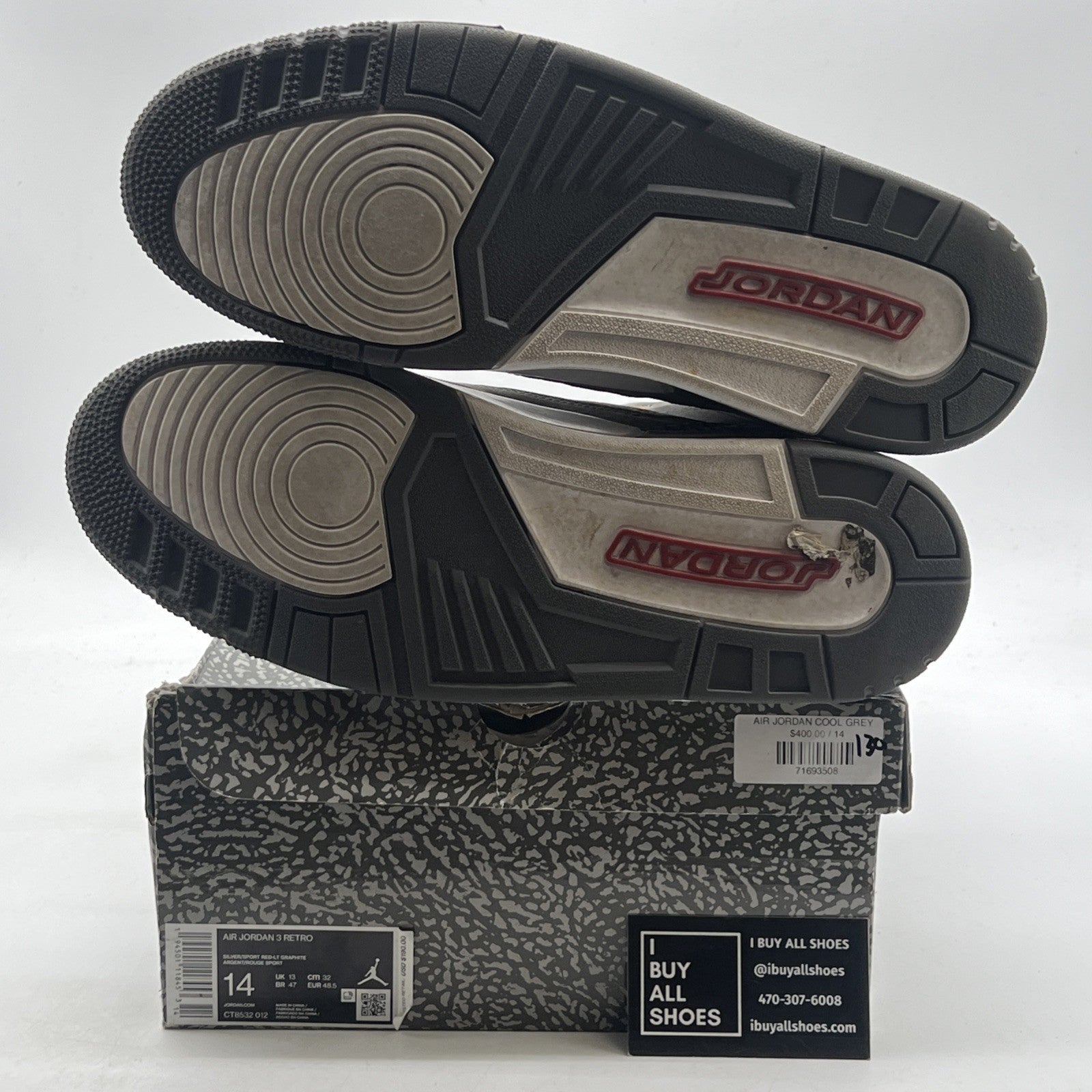 Size 14 - Air Jordan 3 Retro Mid Cool Grey (CT8532-012)