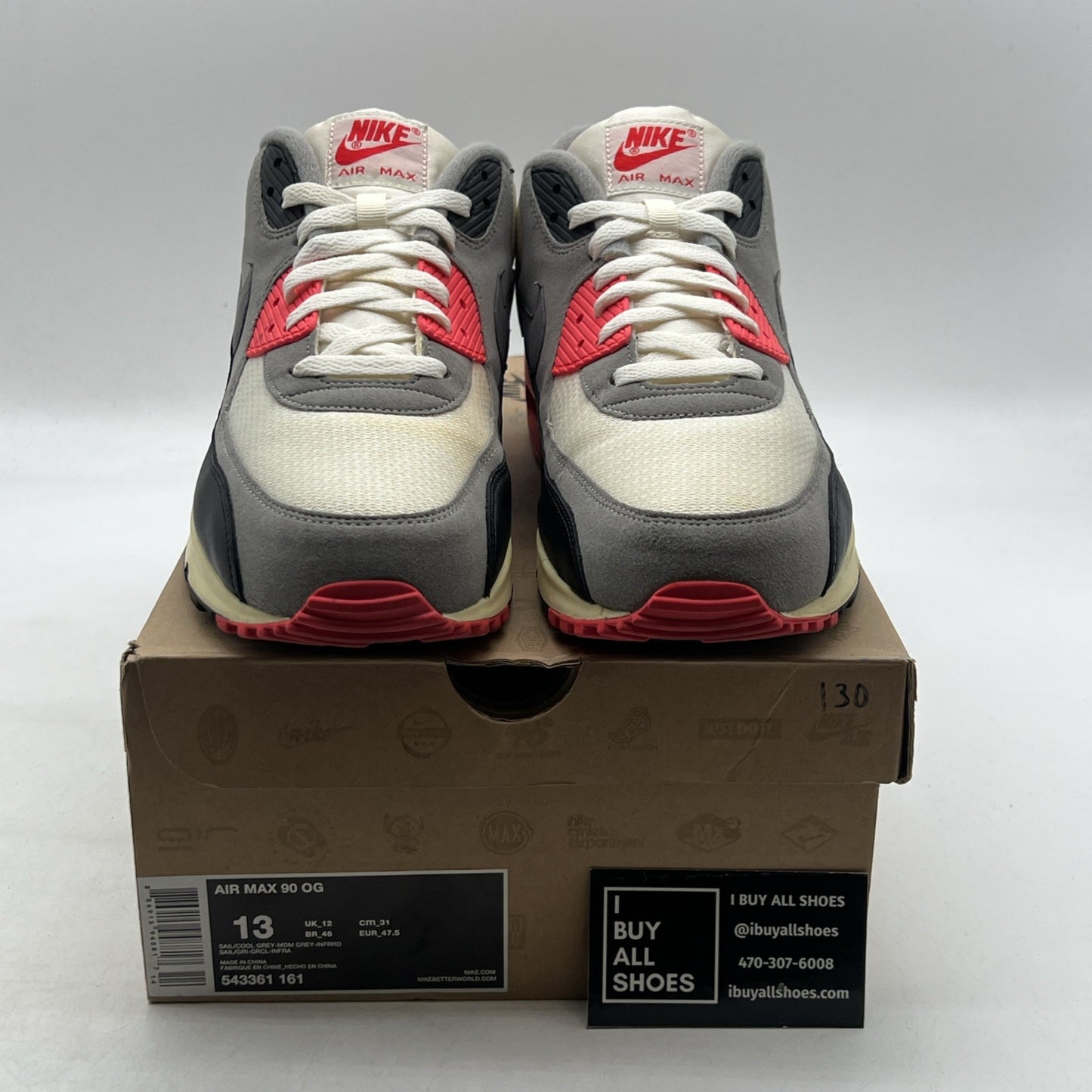 Size 13 - Nike Air Max 90 OG Vintage 2013 Infrared (543361-161)
