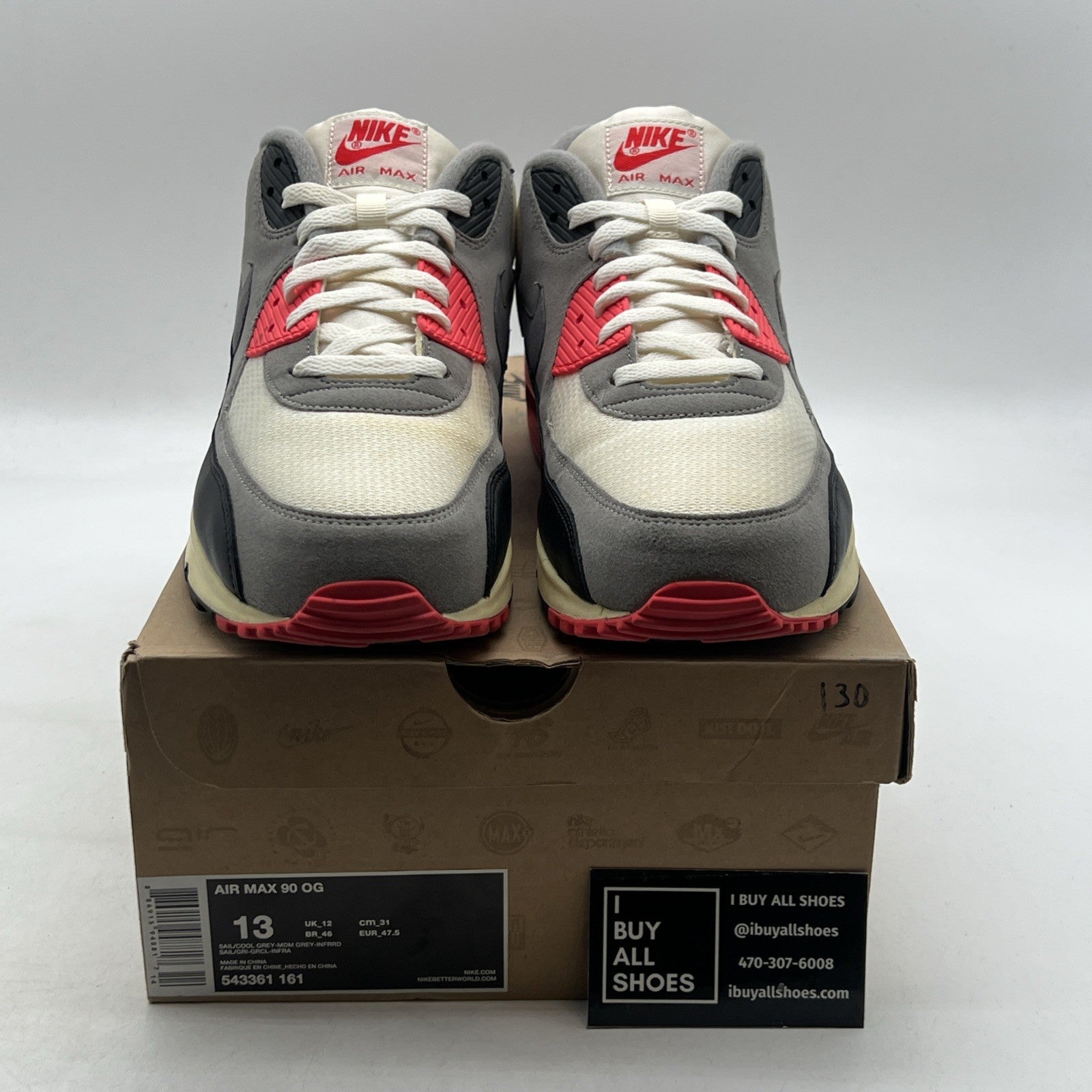 Size 13 - Nike Air Max 90 OG Vintage 2013 Infrared (543361-161)