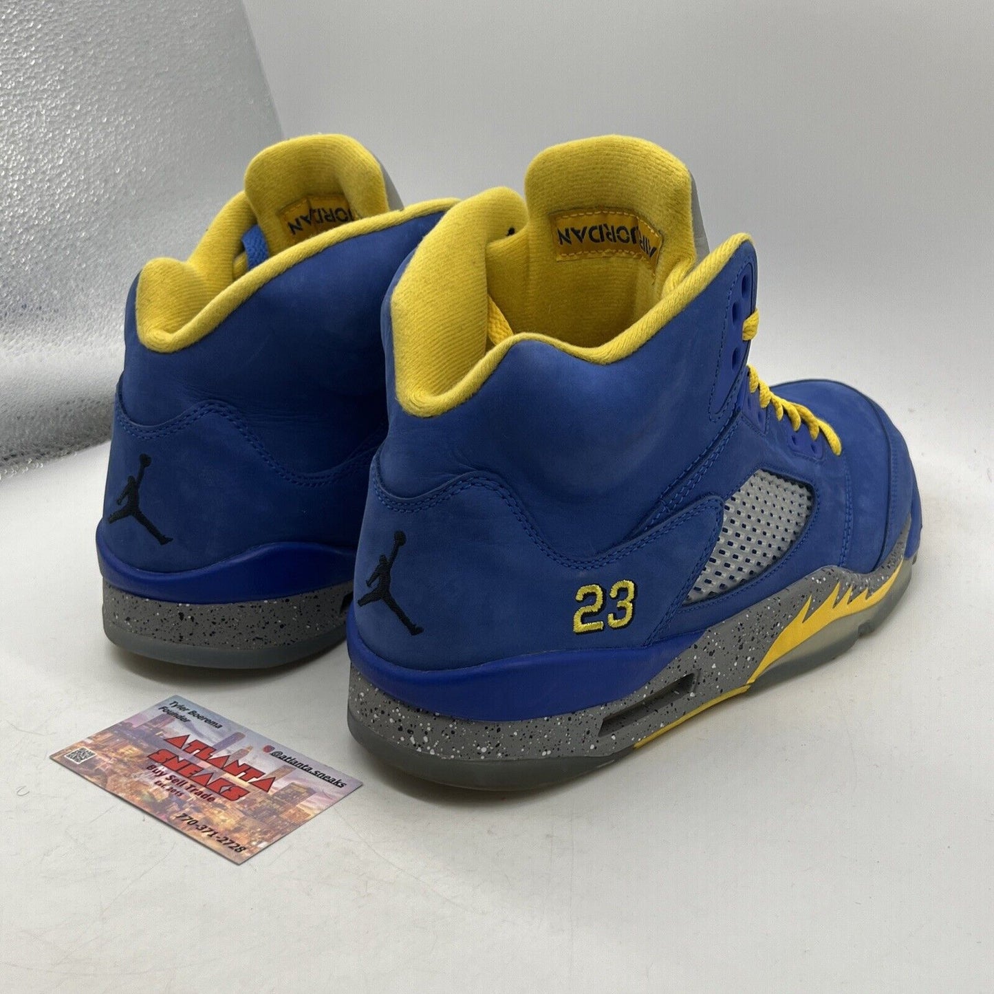 Size 11.5 - Air Jordan 5 Retro Laney Blue Yellow Icey Suede  (CD2720-400)