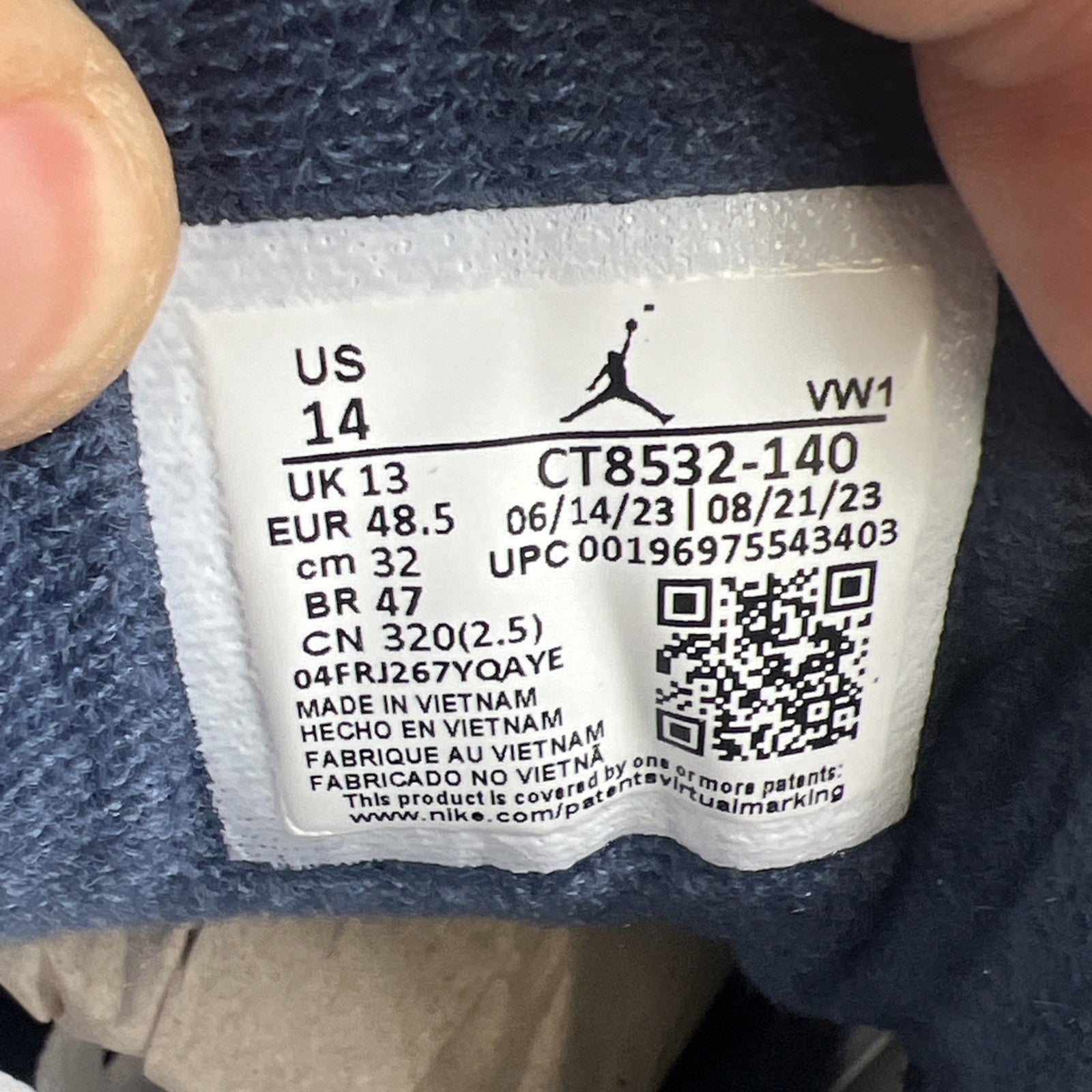 Size 14 - Air Jordan 3 Retro Midnight Navy (CT8532-140)