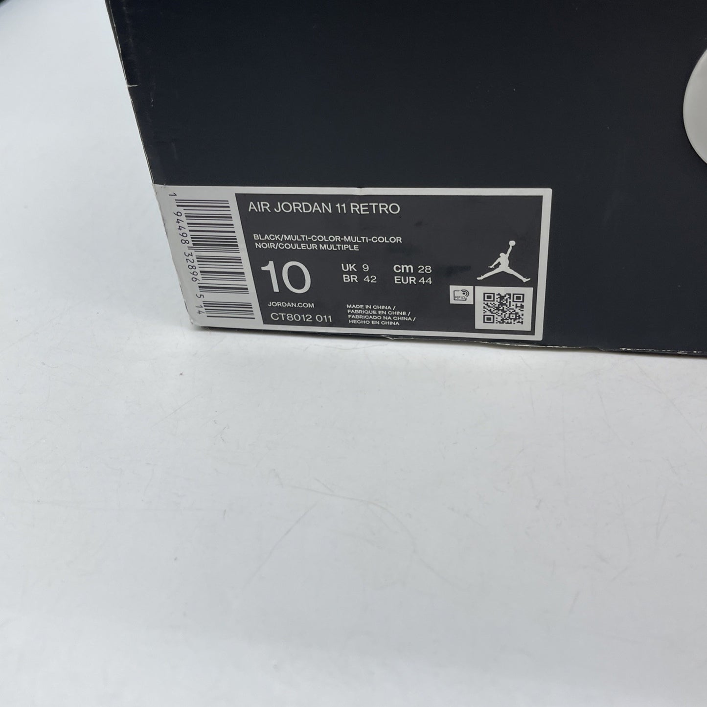 Size 10 - Jordan 11 Retro High Jubilee / 25th Anniversary Black (CT8012-011)