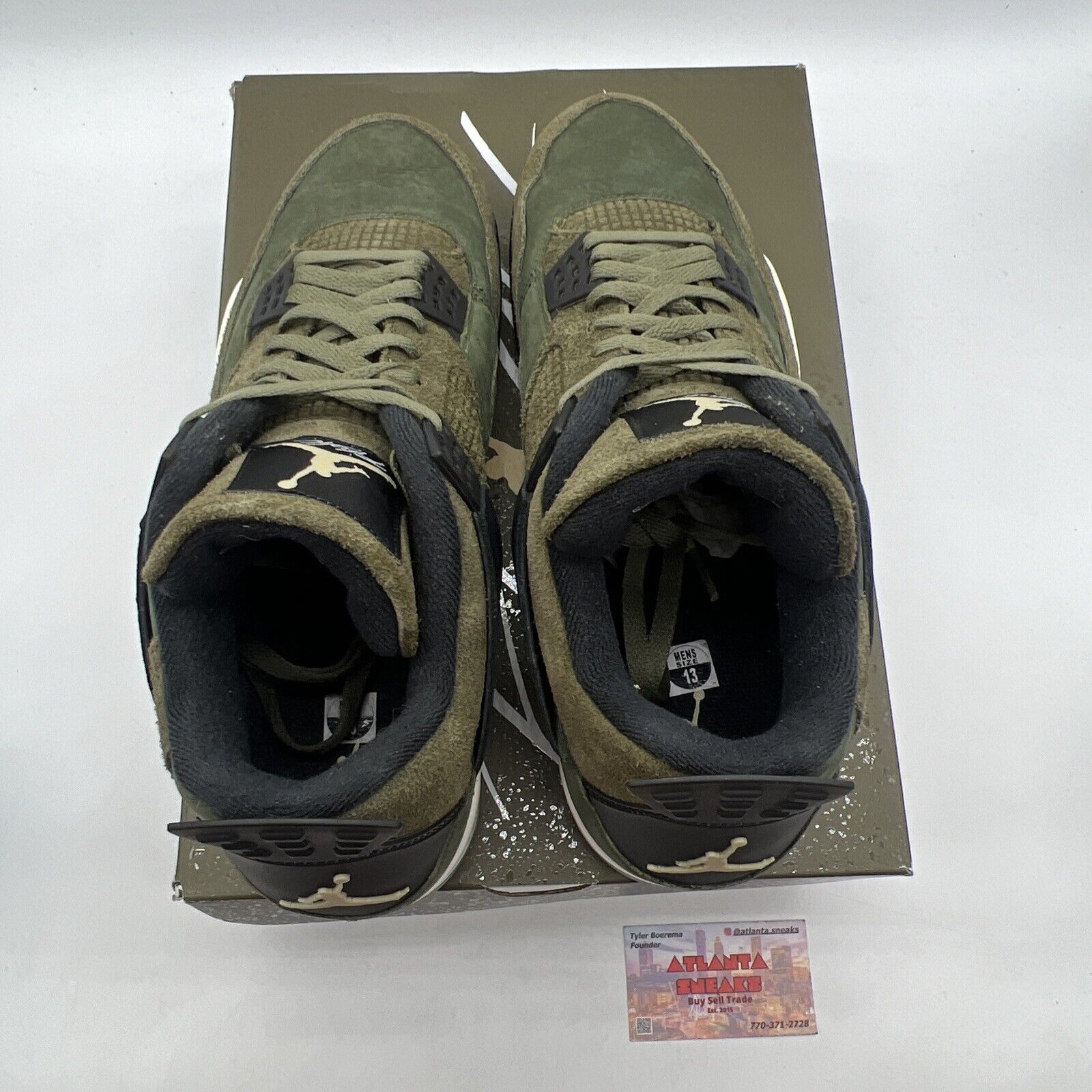 Size 13 - Jordan 4 SE Retro Low Craft - Olive Black White Leather (FB9927-200)