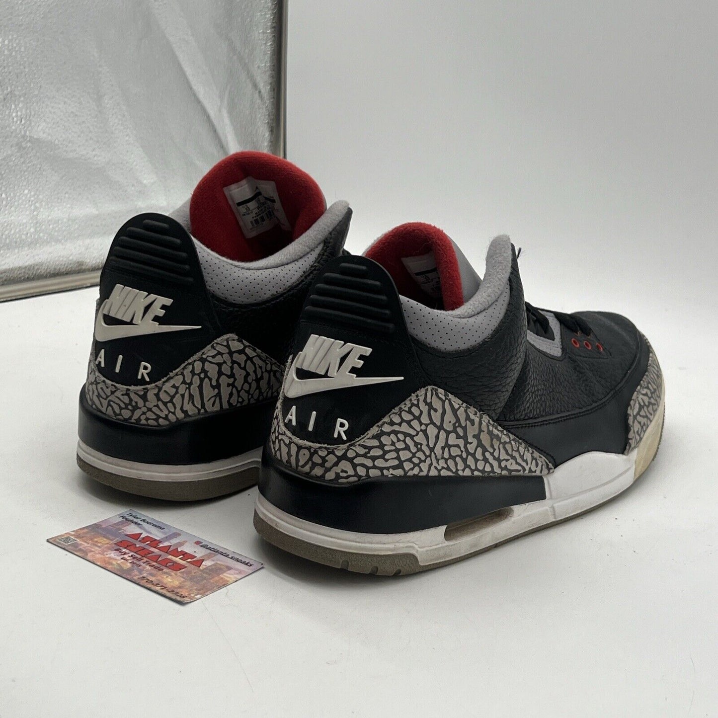 Size 13 - Jordan 3 Retro OG Mid Black Cement Grey Leather White (854262-001)