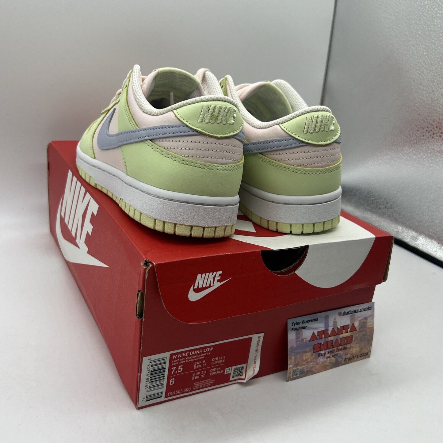 Nike Dunk Low Lace Up Womens Size 7.5 DD1503-600 Lime Ice Brand New Og All DS