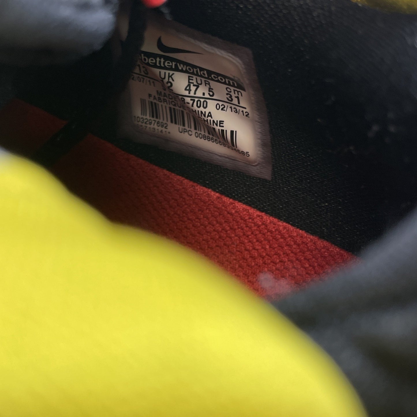 Size 13 - Nike LeBron 9 P.S. Elite Taxi Yellow Black Leather (516958-700)