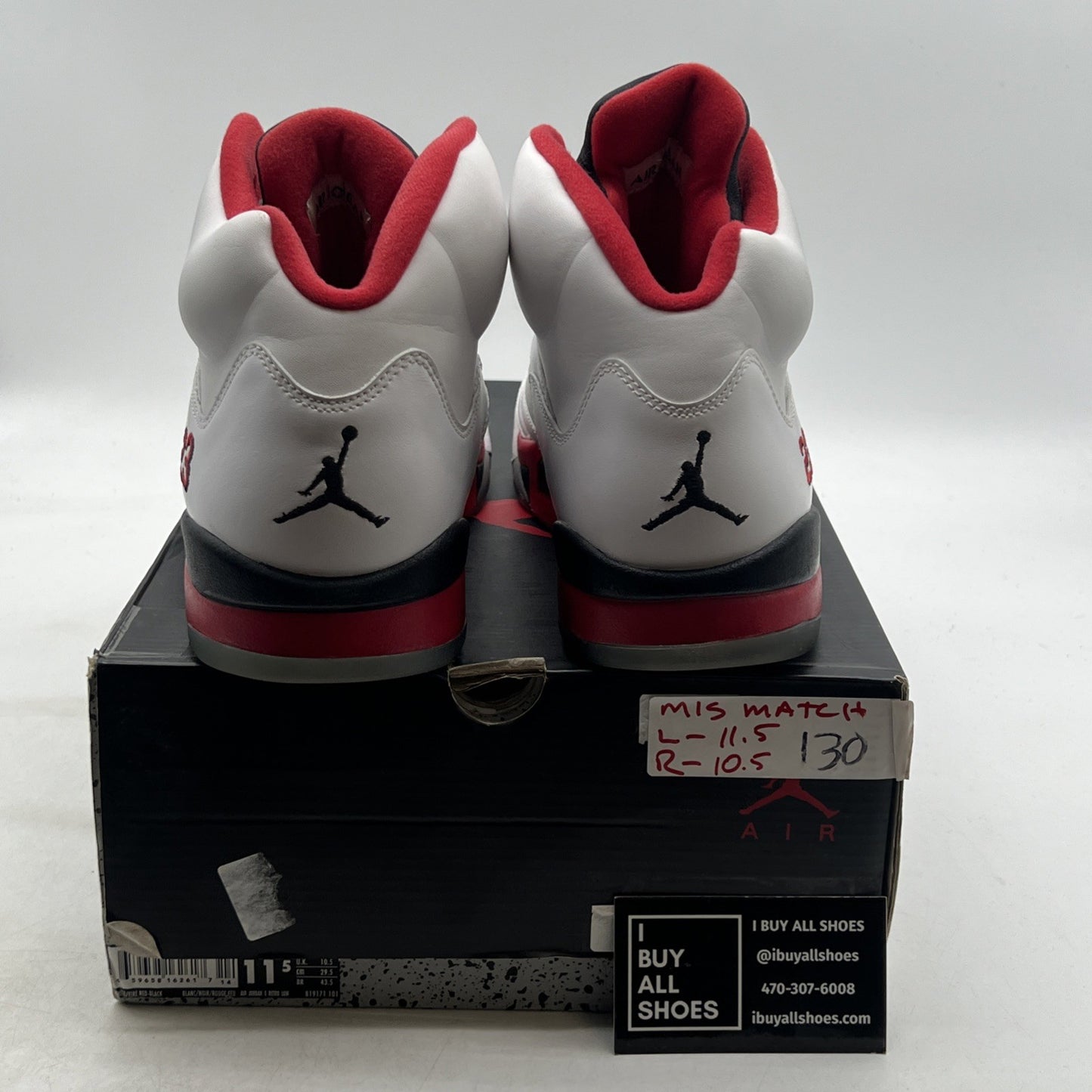 Size 11.5 - Air Jordan 5 Retro 2016 Low Fire Red (819171-101)