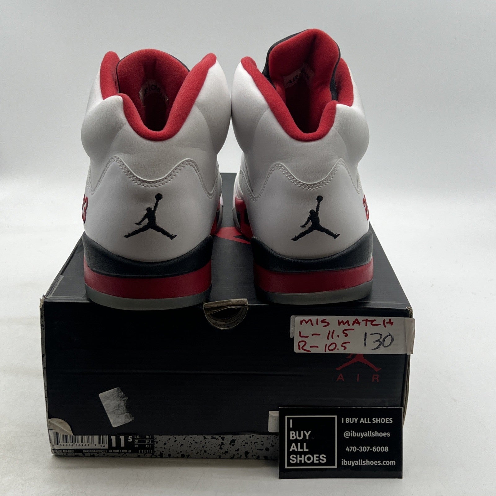 Size 11.5 - Air Jordan 5 Retro 2016 Low Fire Red (819171-101)