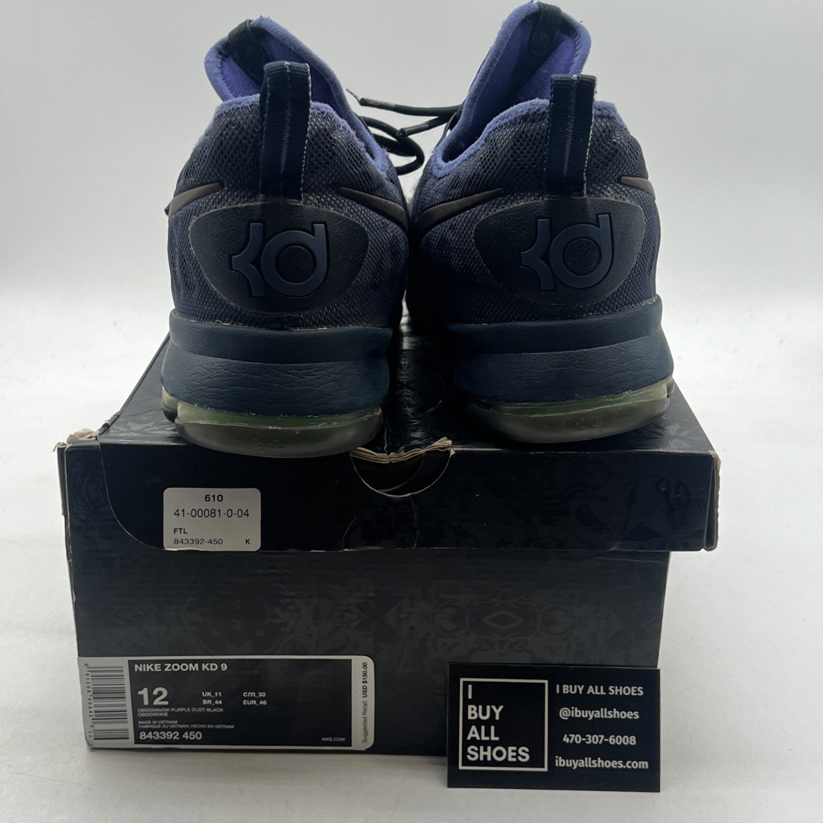 Size 12 - Nike KD 9 Purple Dust (843392-450)