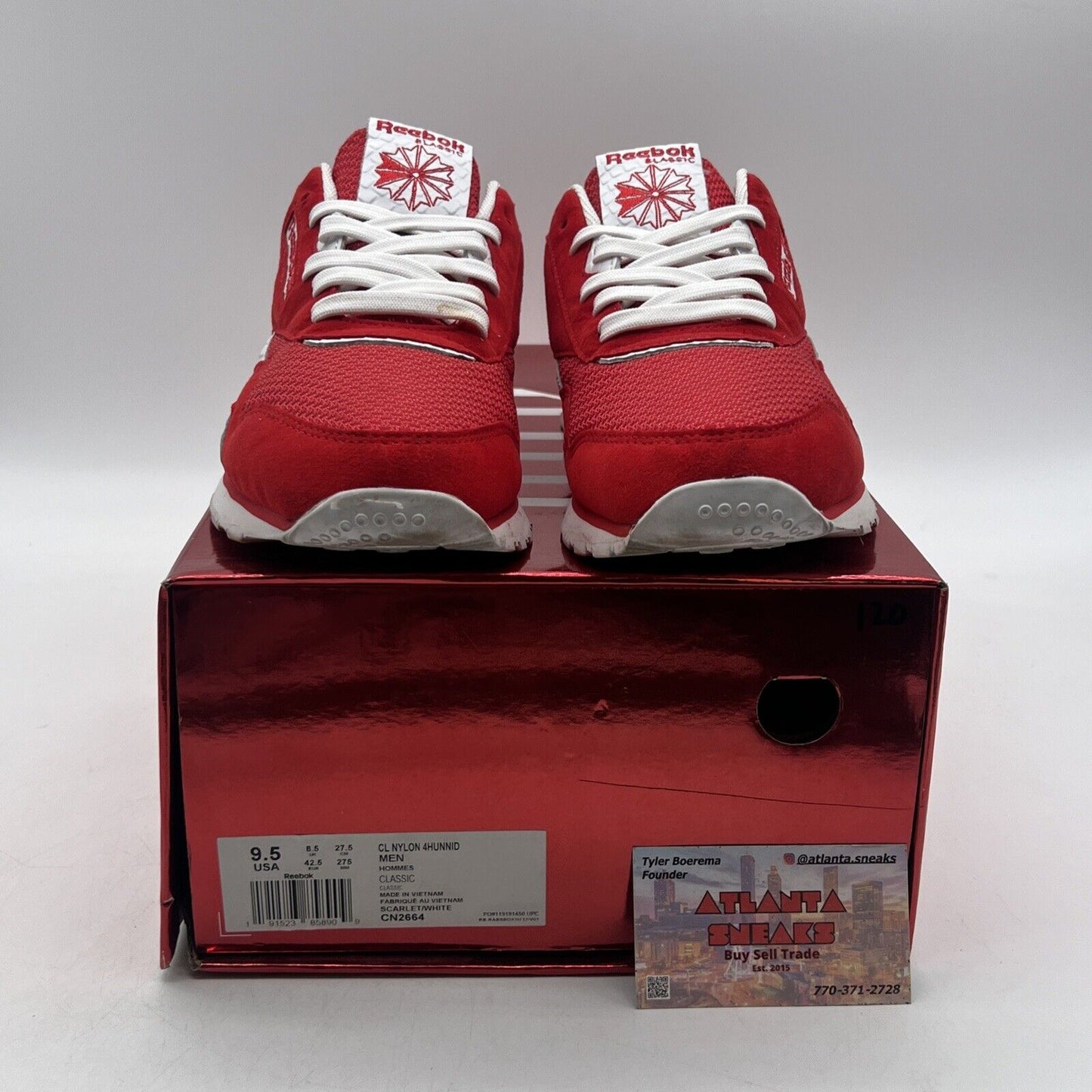Size 9.5 - Reebok YG x Bait x Classic Nylon 4Hunnid Red White (CN2664)