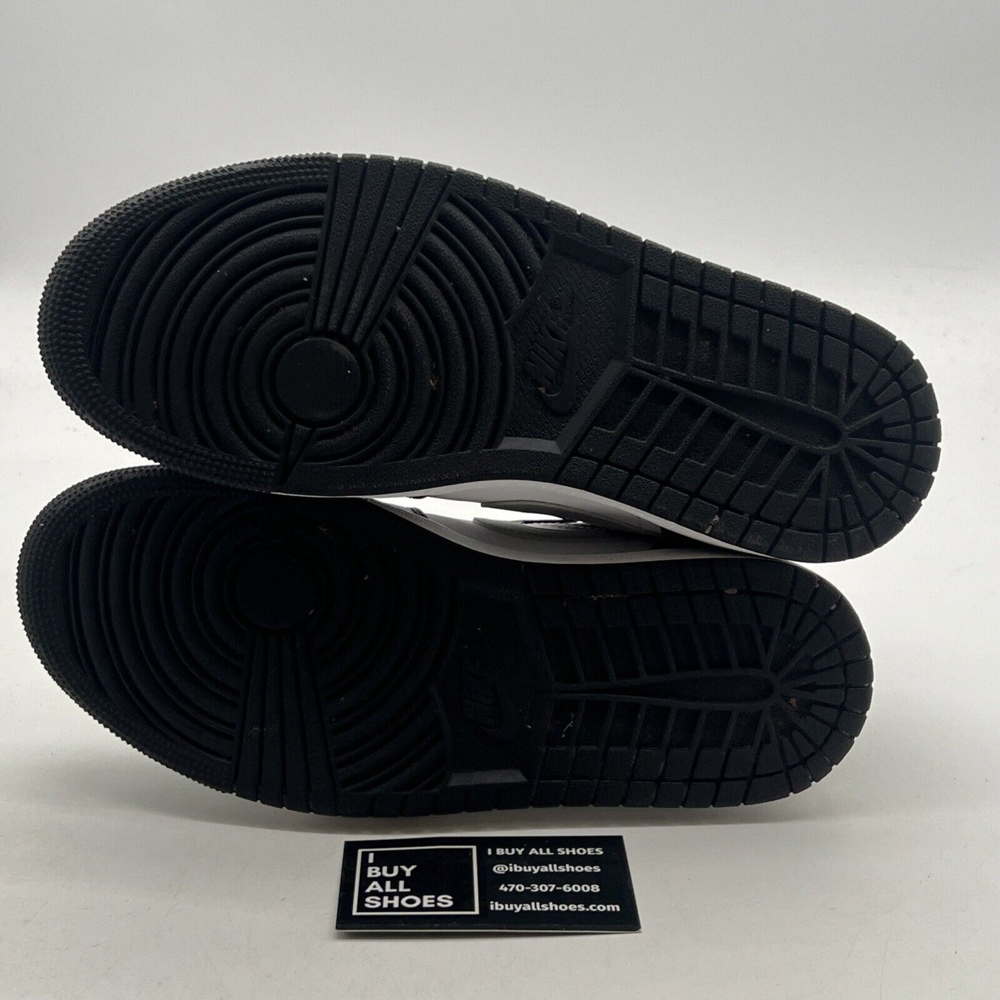 Size 8 - Air Jordan 1 Low Black Medium Grey (553558-040)