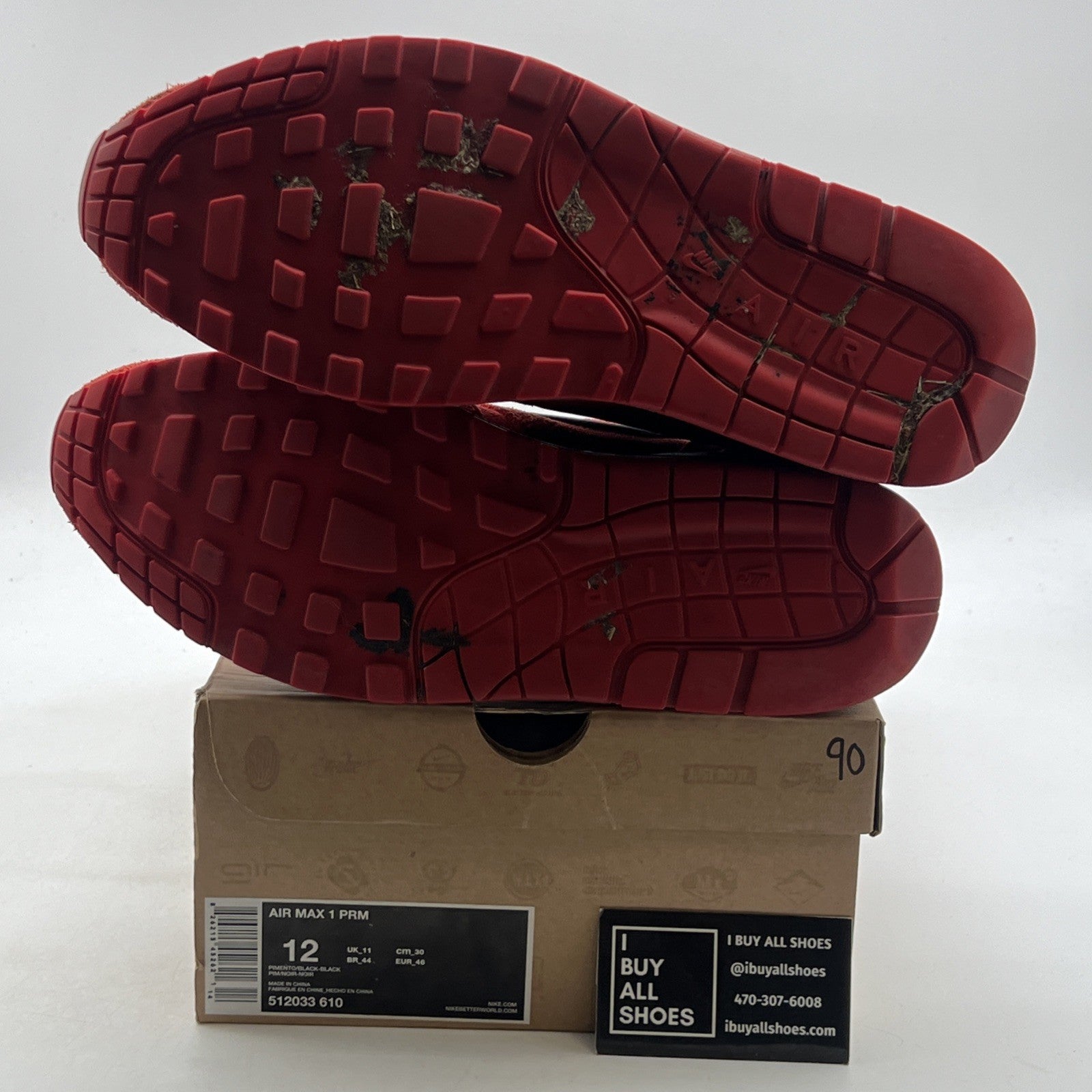 Size 12 - Nike Air Max 1 Prm Pimento (512033-610)