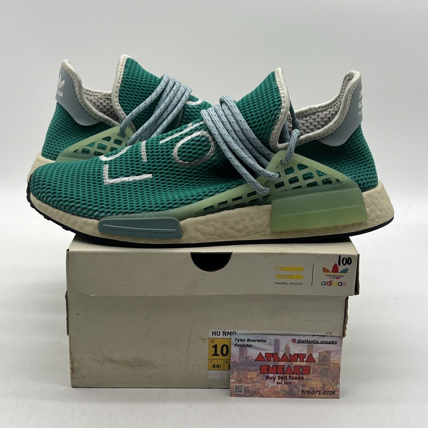 Size 10.5 - adidas Pharrell x NMD Human Race Dash Green (Q46466)